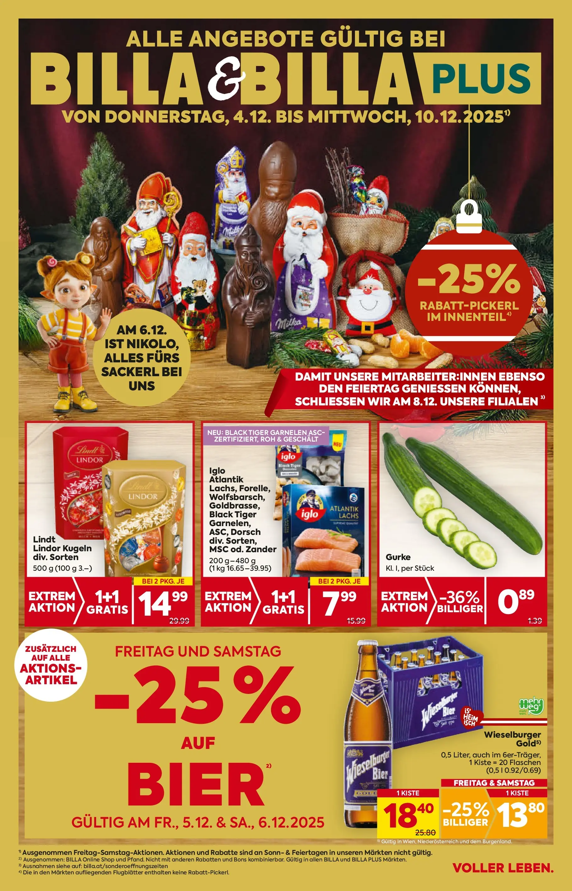 Billa - BILLA: Flugblatt gültig bei BILLA & BILLA PLUS ab 03.12.2025 - Angebote, Prospekt | Seite: 1 | Produkte: Bier