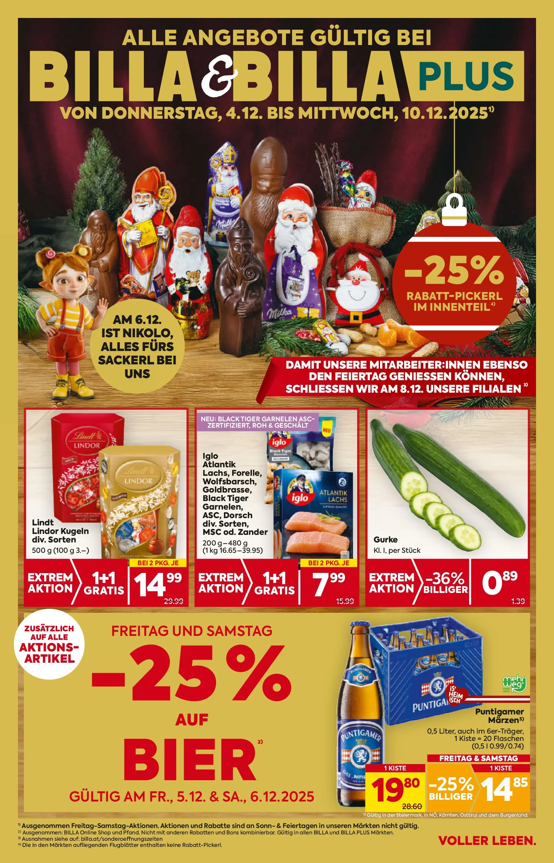 Billa - BILLA: Flugblatt gültig bei BILLA & BILLA PLUS ab 03.12.2025 - Angebote, Prospekt | Seite: 1 | Produkte: Bier