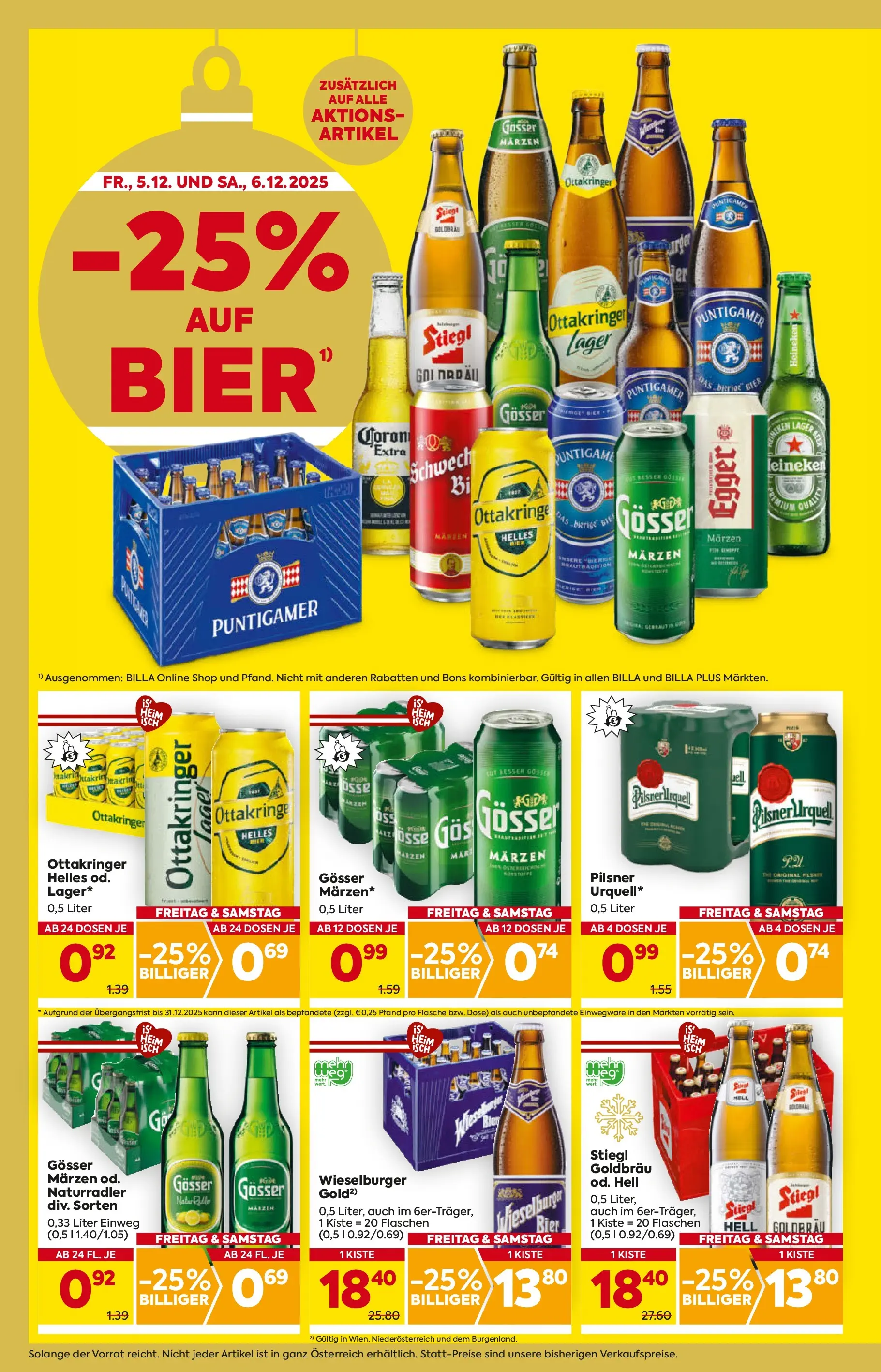 Billa - BILLA: Flugblatt gültig bei BILLA & BILLA PLUS ab 03.12.2025 - Angebote, Prospekt | Seite: 2 | Produkte: Bier