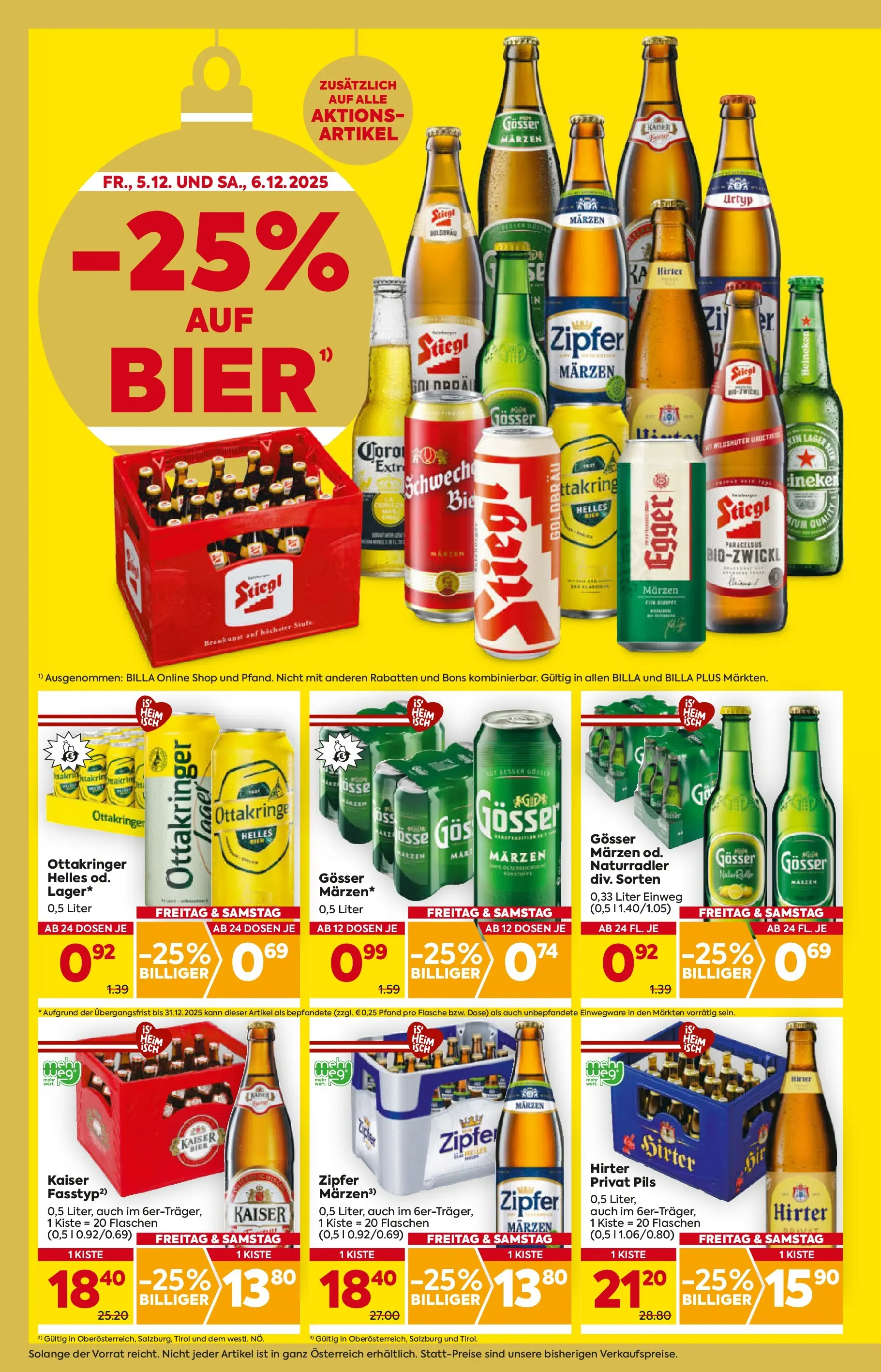 Billa Flugblatt - Oberndorf Bei Salzburg, Lamprechtshausen, Maria Alm ab 04.12.2025 - Angebote, Prospekt | Seite: 2 | Produkte: Bier