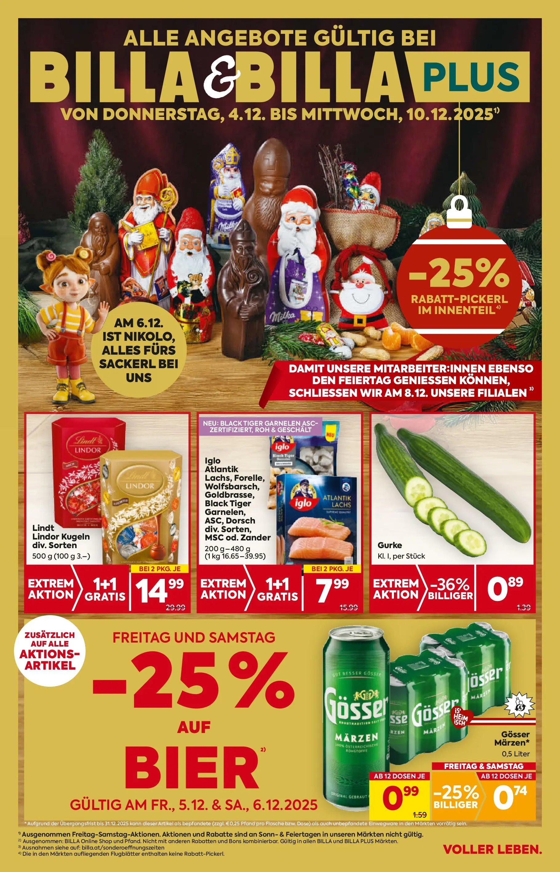 Billa - BILLA: Flugblatt gültig bei BILLA & BILLA PLUS ab 03.12.2025 - Angebote, Prospekt | Seite: 1 | Produkte: Bier
