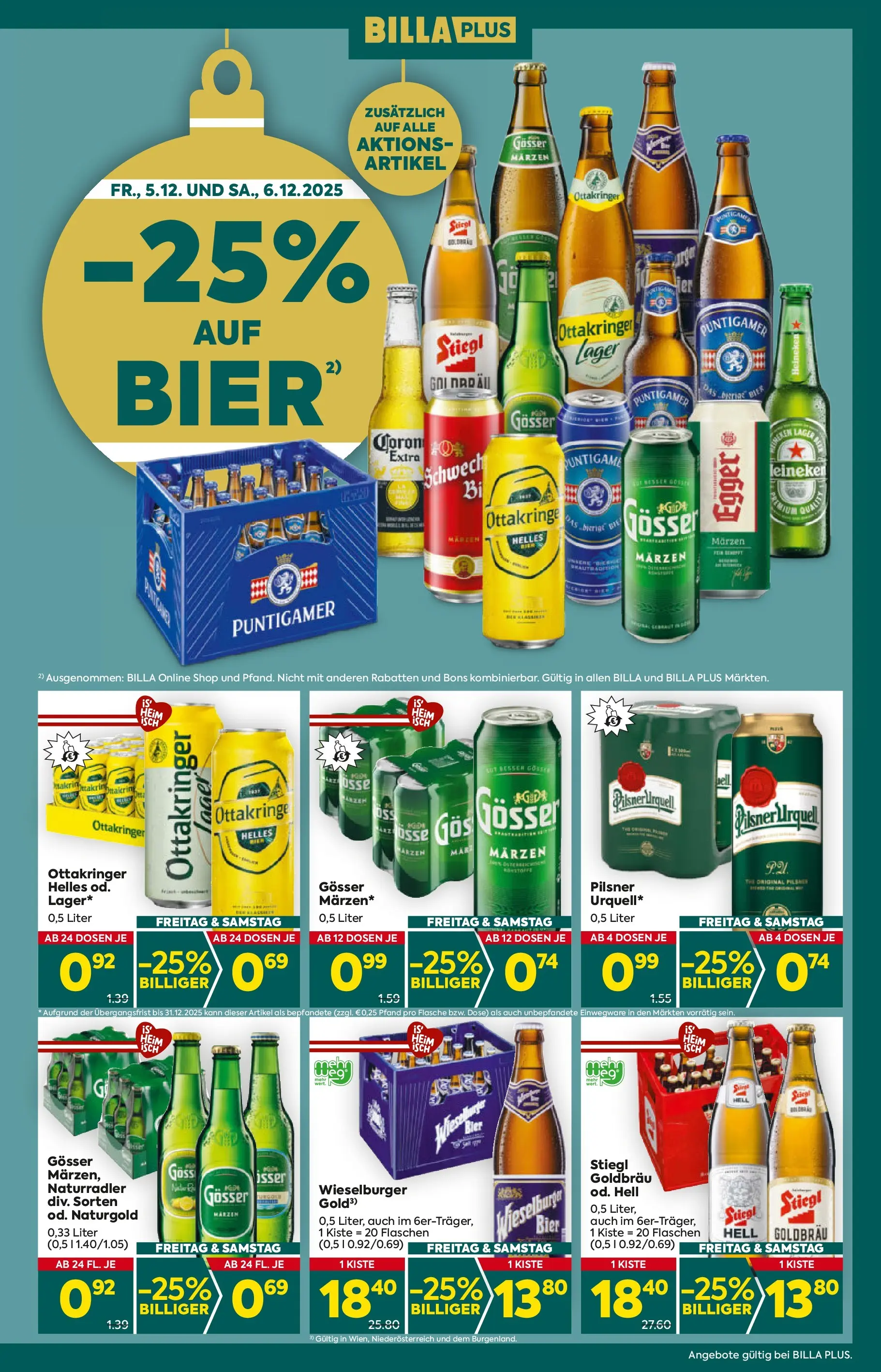 Billa Plus Flugblatt - Burgenland von 04.12.2025 - Aktuelle Angebote | Seite: 3 | Produkte: Bier