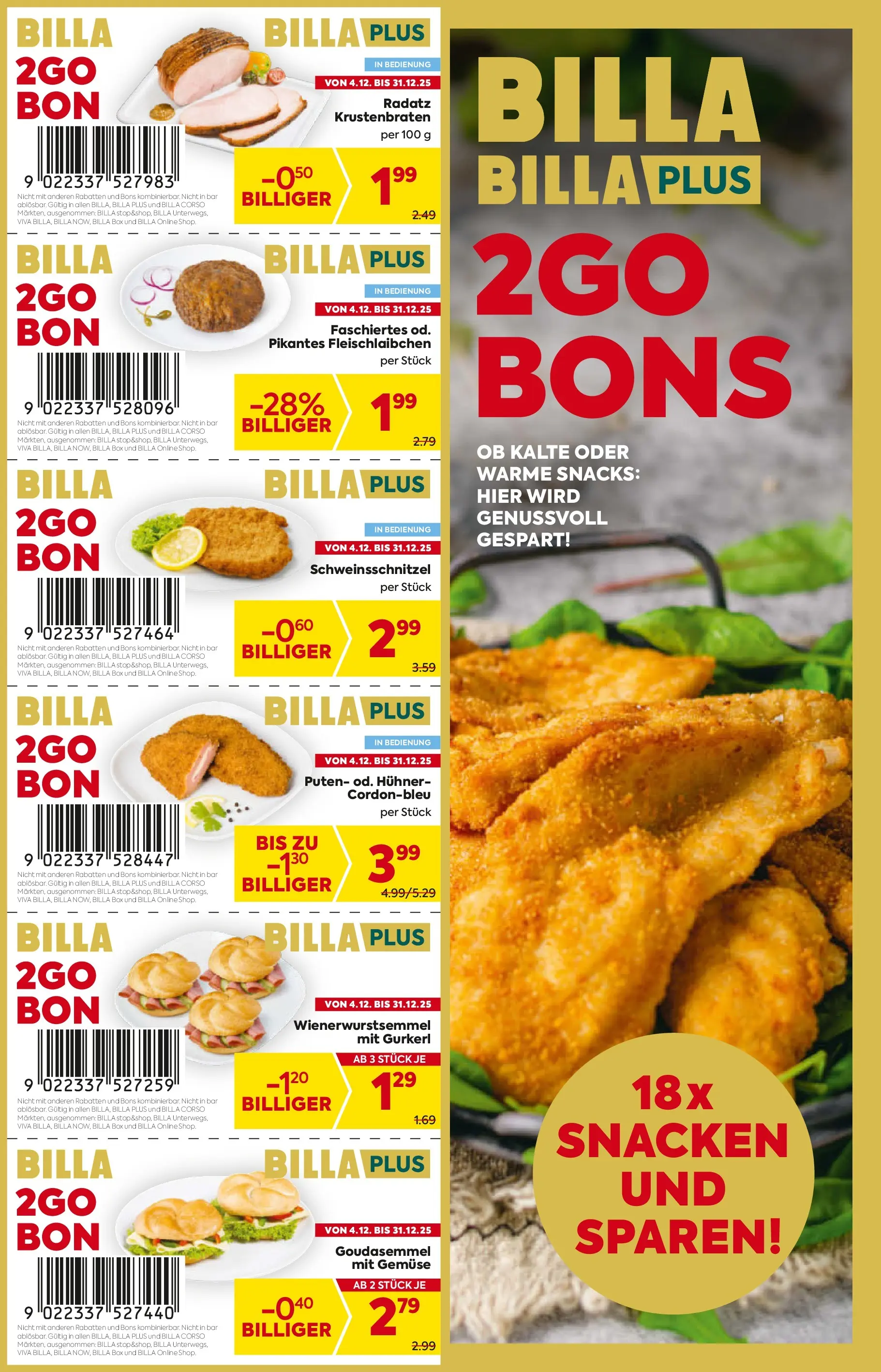 Billa - BILLA: 2GO BONS ab 03.12.2025 - Angebote, Prospekt | Seite: 1 | Produkte: Gemüse, Box