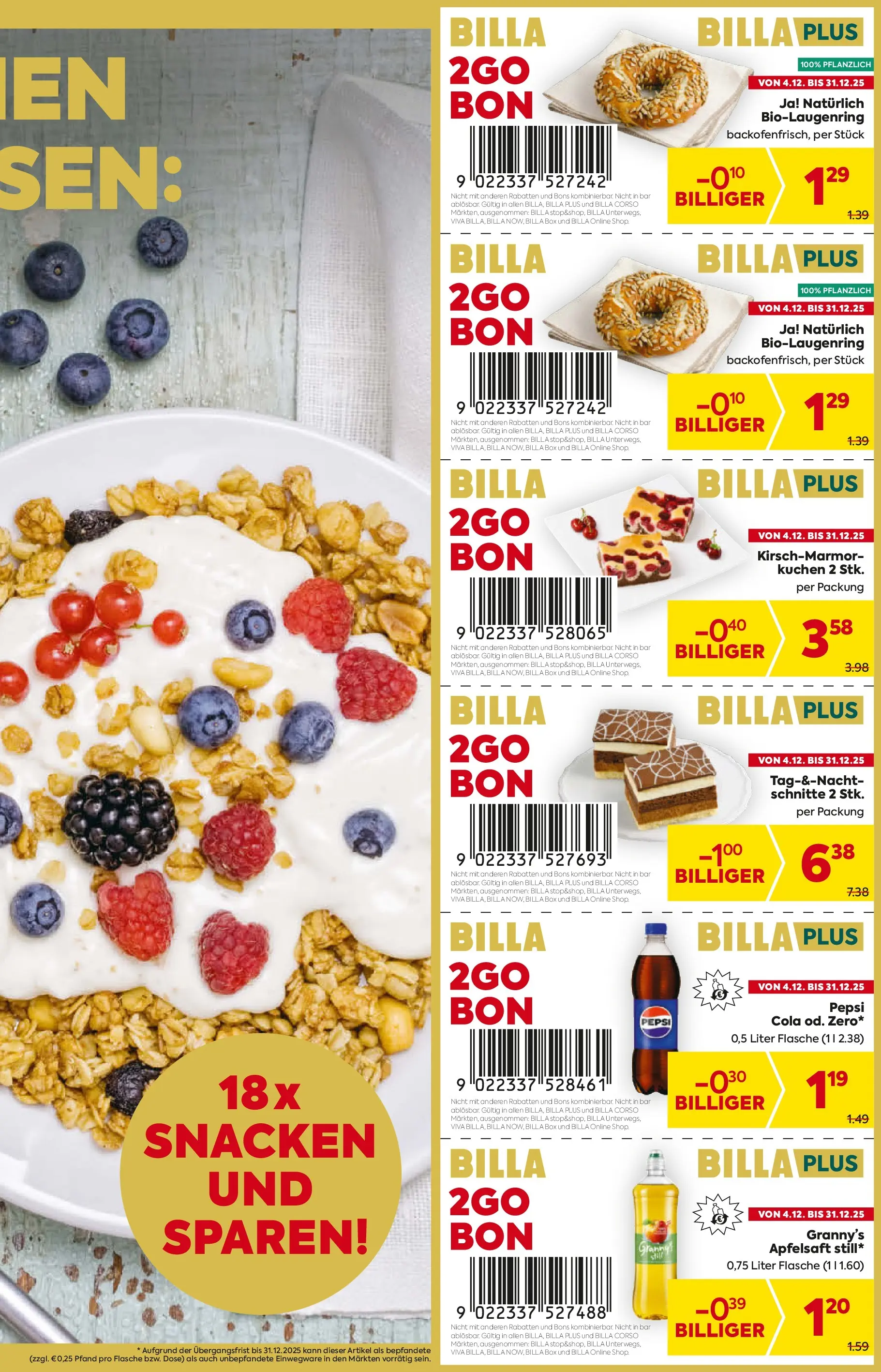 Billa - BILLA: 2GO BONS ab 03.12.2025 - Angebote, Prospekt | Seite: 3 | Produkte: Box, Planche de surf