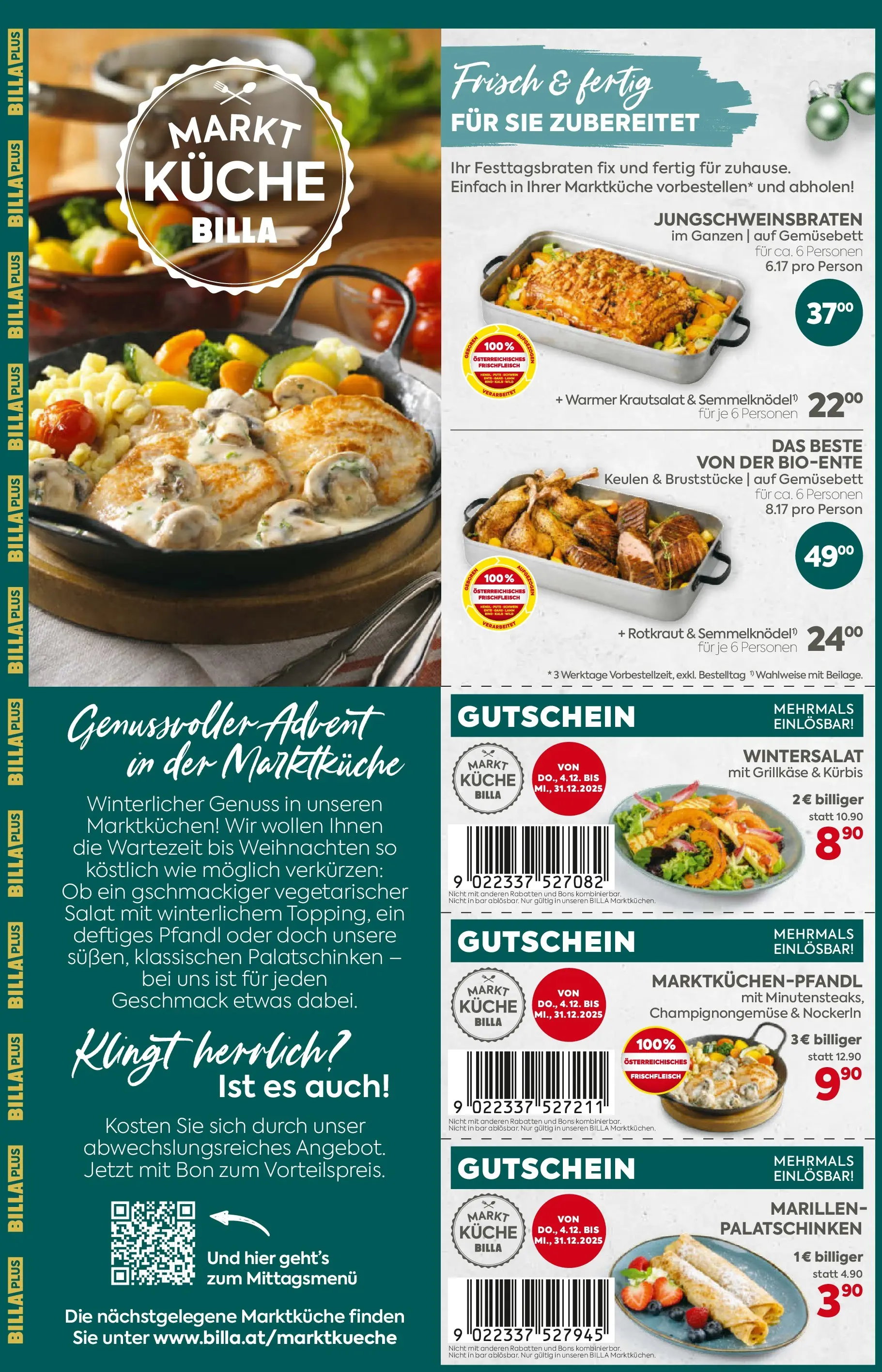 Billa - BILLA: 2GO BONS ab 03.12.2025 - Angebote, Prospekt | Seite: 4 | Produkte: Salat, Kürbis