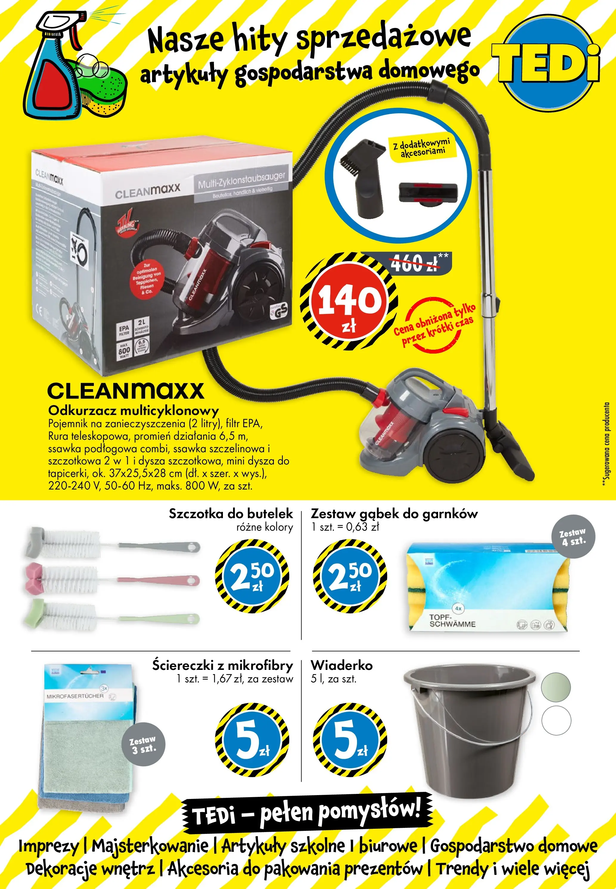 TEDi Gazetka - Lubartów od (03.12.2025 - 10.12.2025) | Strona: 6 | Produkty: Odkurzacz, Szczotka, Artykuły szkolne