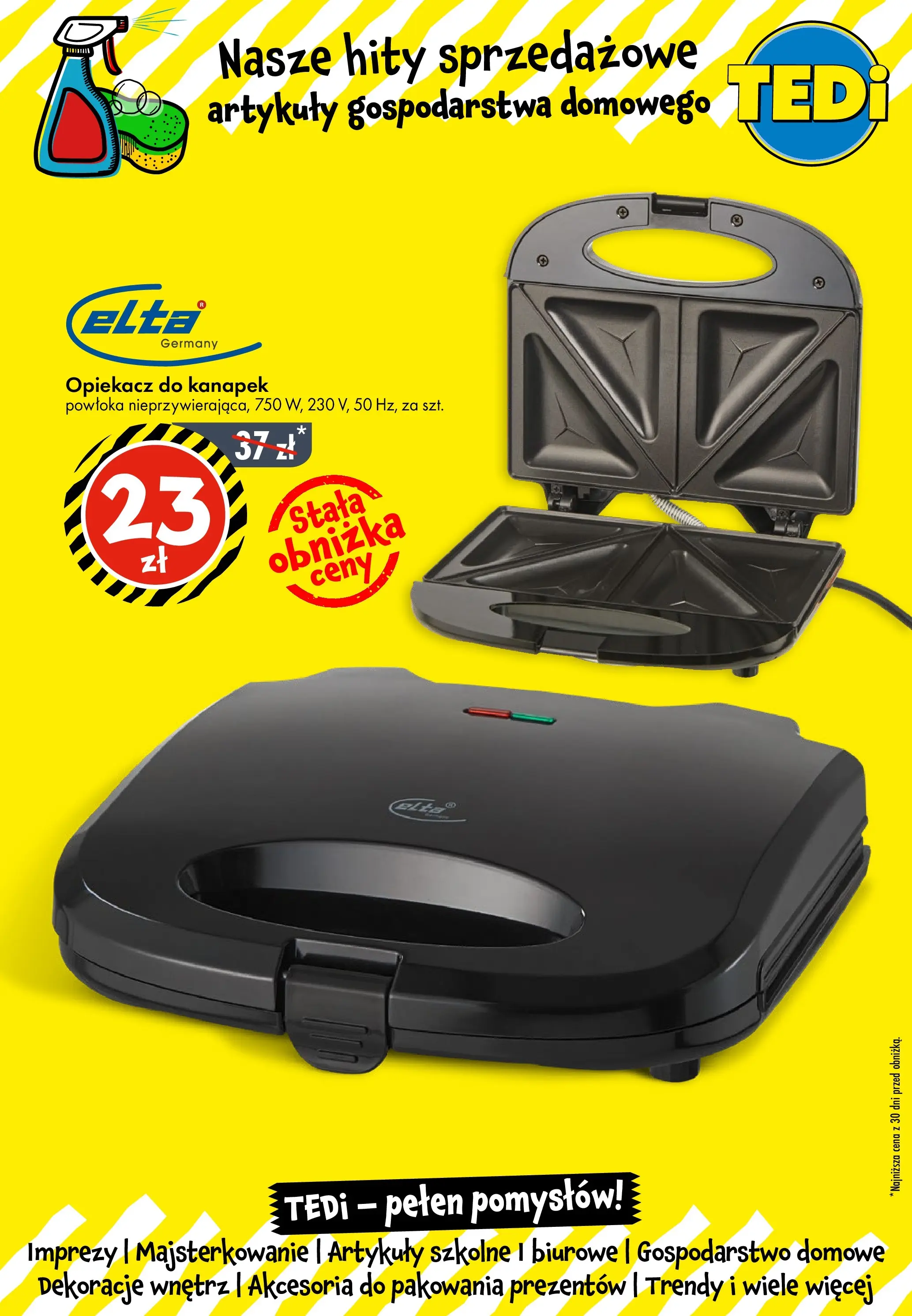 TEDi Gazetka - Lubartów od (03.12.2025 - 10.12.2025) | Strona: 7 | Produkty: Opiekacz, Opiekacz do kanapek, Artykuły szkolne