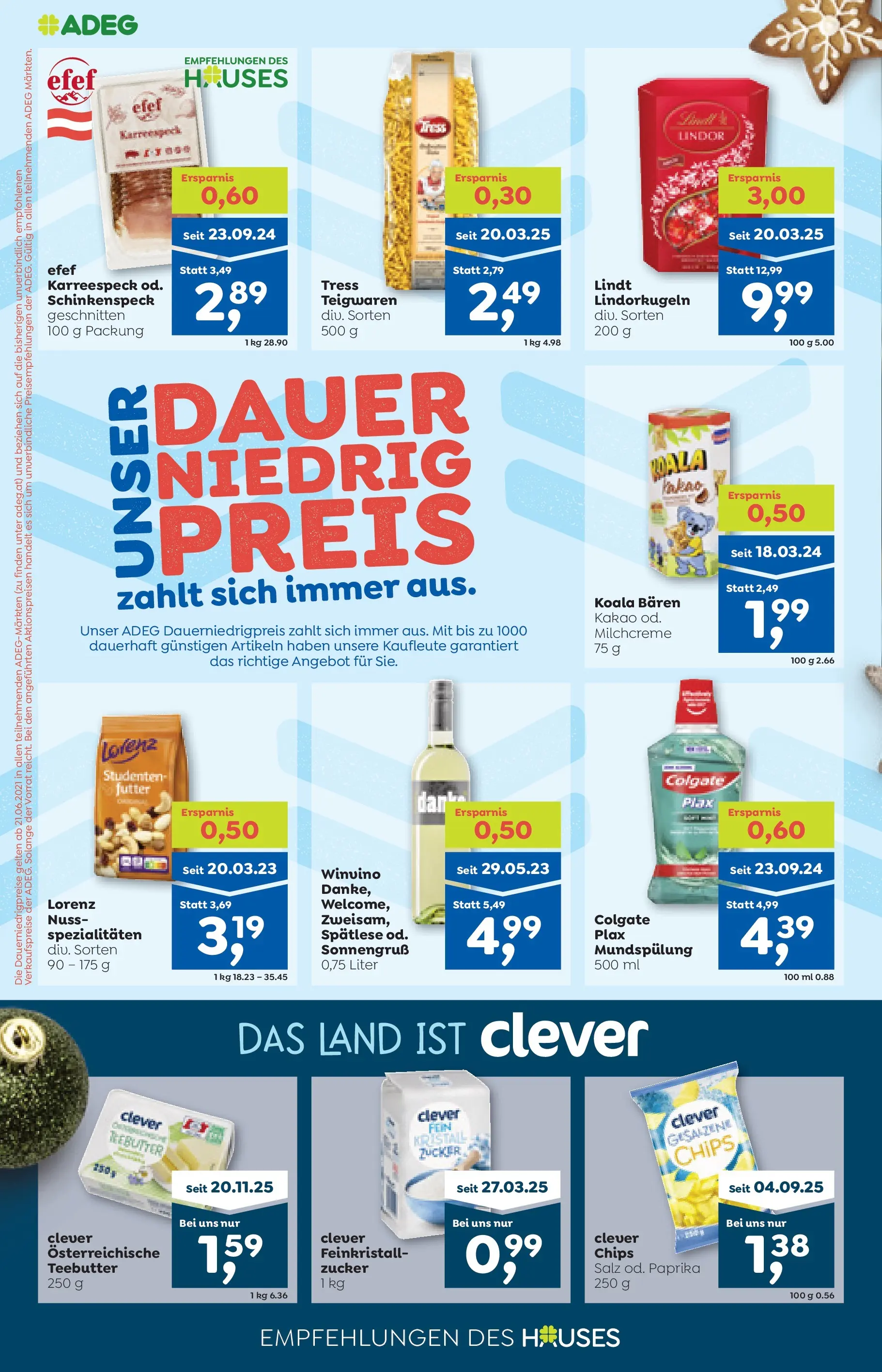 ADEG Weissenbach von 11.12.2025 - Aktuelle Angebote | Seite: 10 | Produkte: Chips, Salz, Zucker