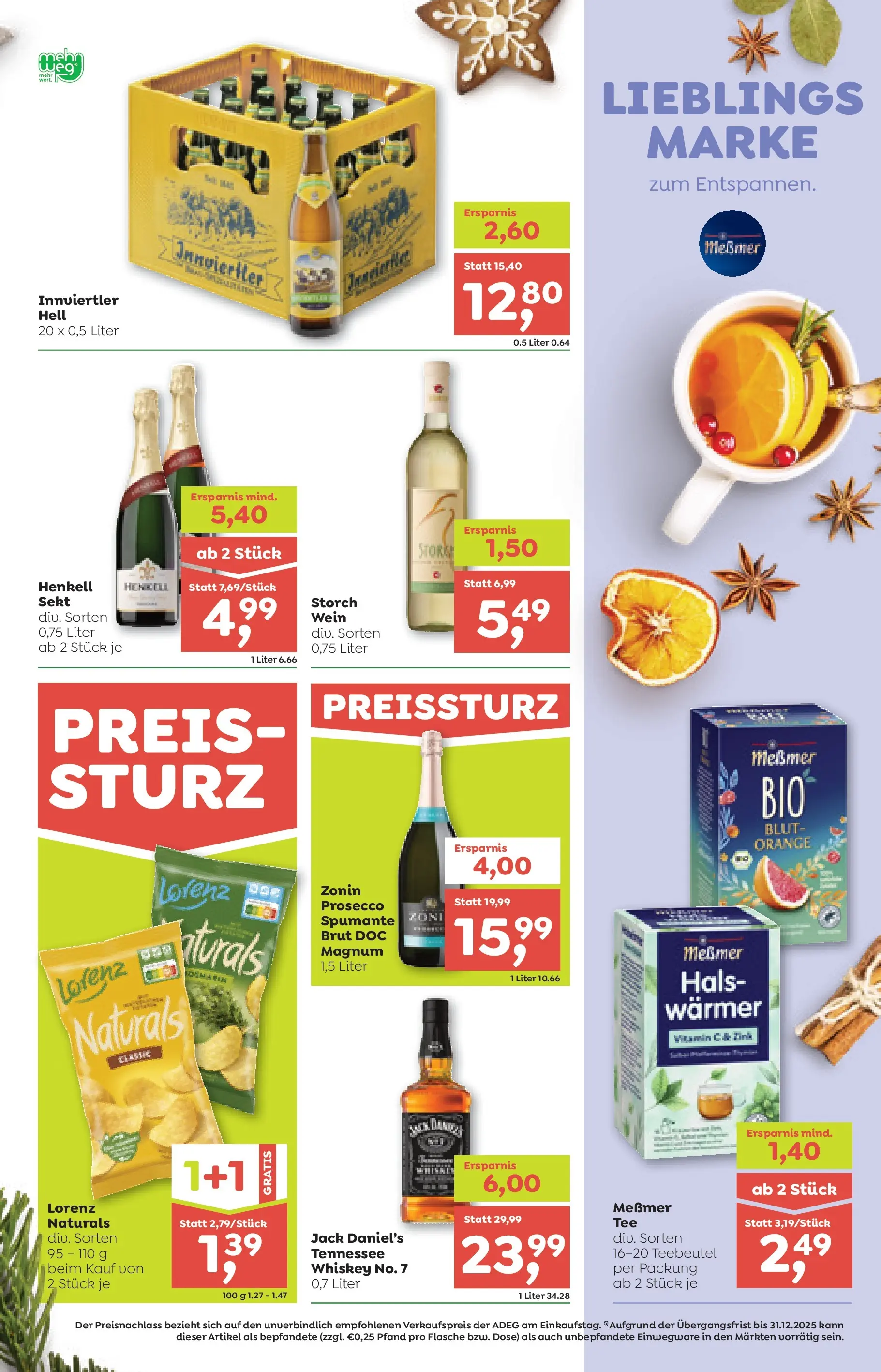 ADEG Weissenbach von 11.12.2025 - Aktuelle Angebote | Seite: 9 | Produkte: Whiskey, Wein