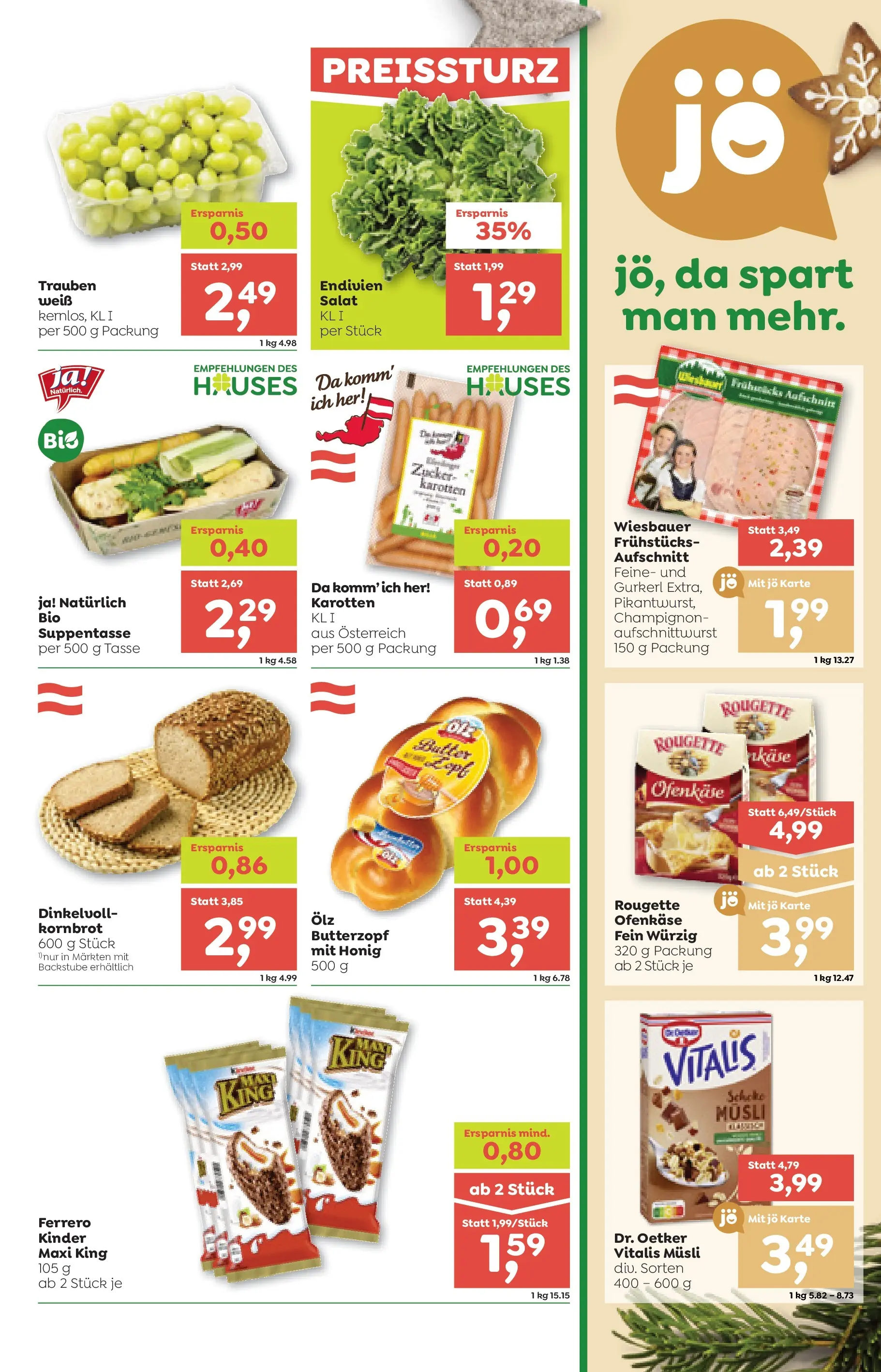 ADEG Hohenberg von 11.12.2025 - Aktuelle Angebote | Seite: 3 | Produkte: Salat, Käse