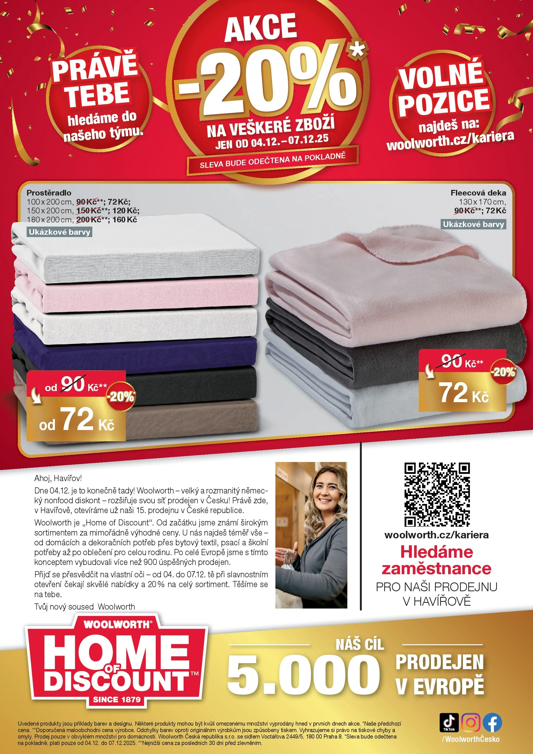 Woolworth leták - Havířov od 04.12.2025 - akční nabídka | Strana: 12 | Produkty: Síť, Deka, Oblečení, Barvy