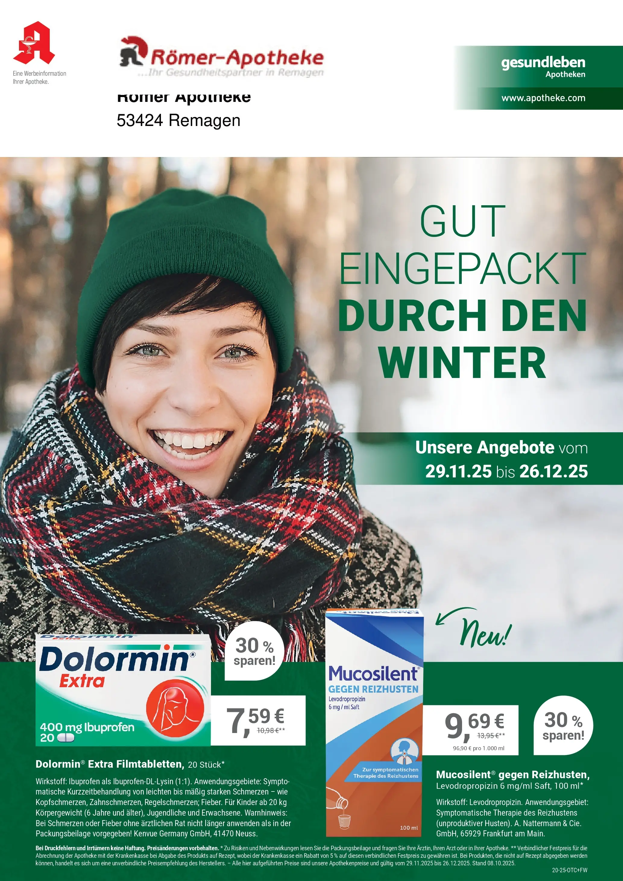Entdecke - Römer Apotheke (ab 28.11.2025) zum Blättern | Seite: 1 | Produkte: Saft