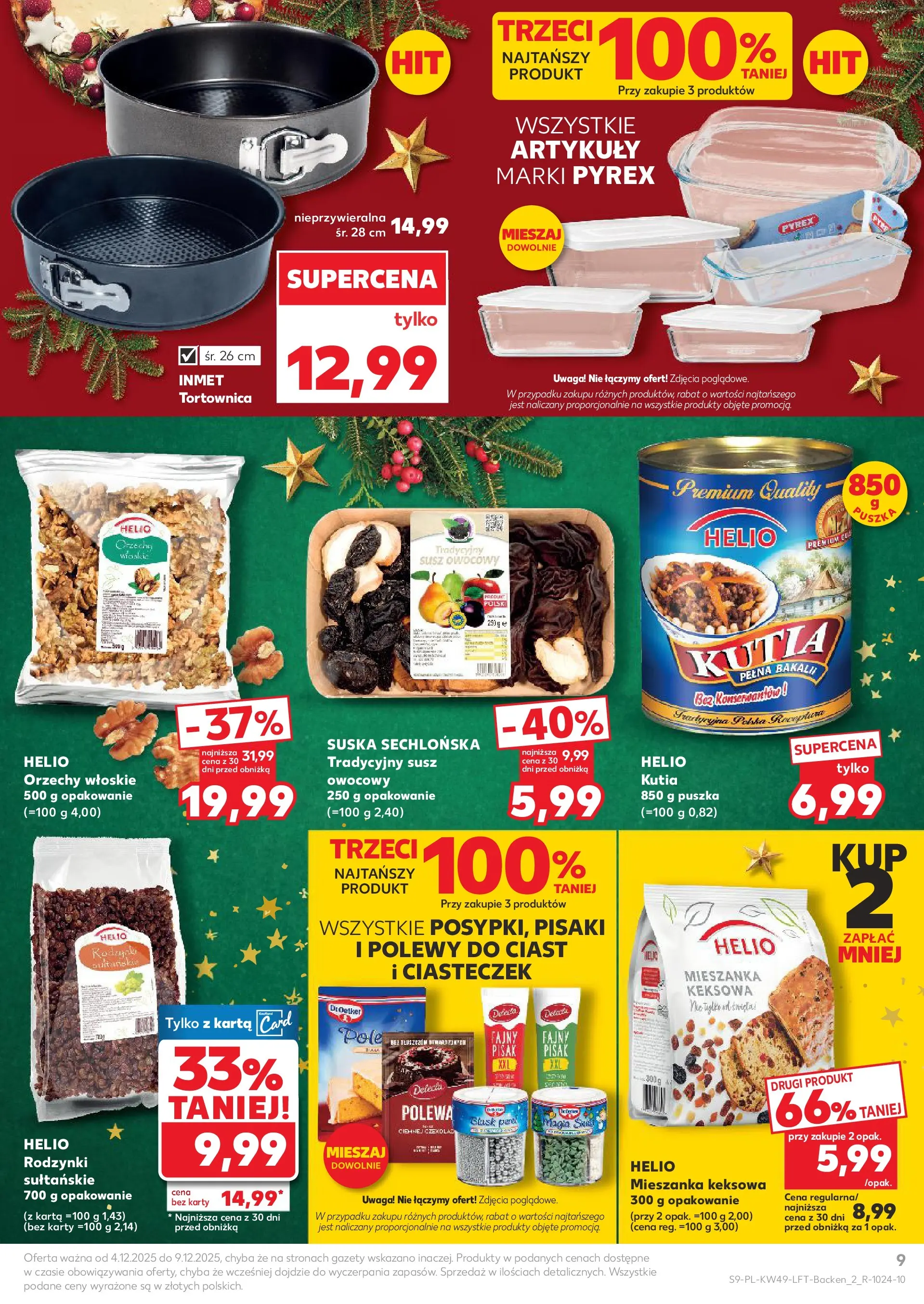 Kaufland gazetka od 04.12.2025 - od jutra PDF | Strona: 9 | Produkty: Orzechy włoskie, Półka, Orzechy, Rodzynki