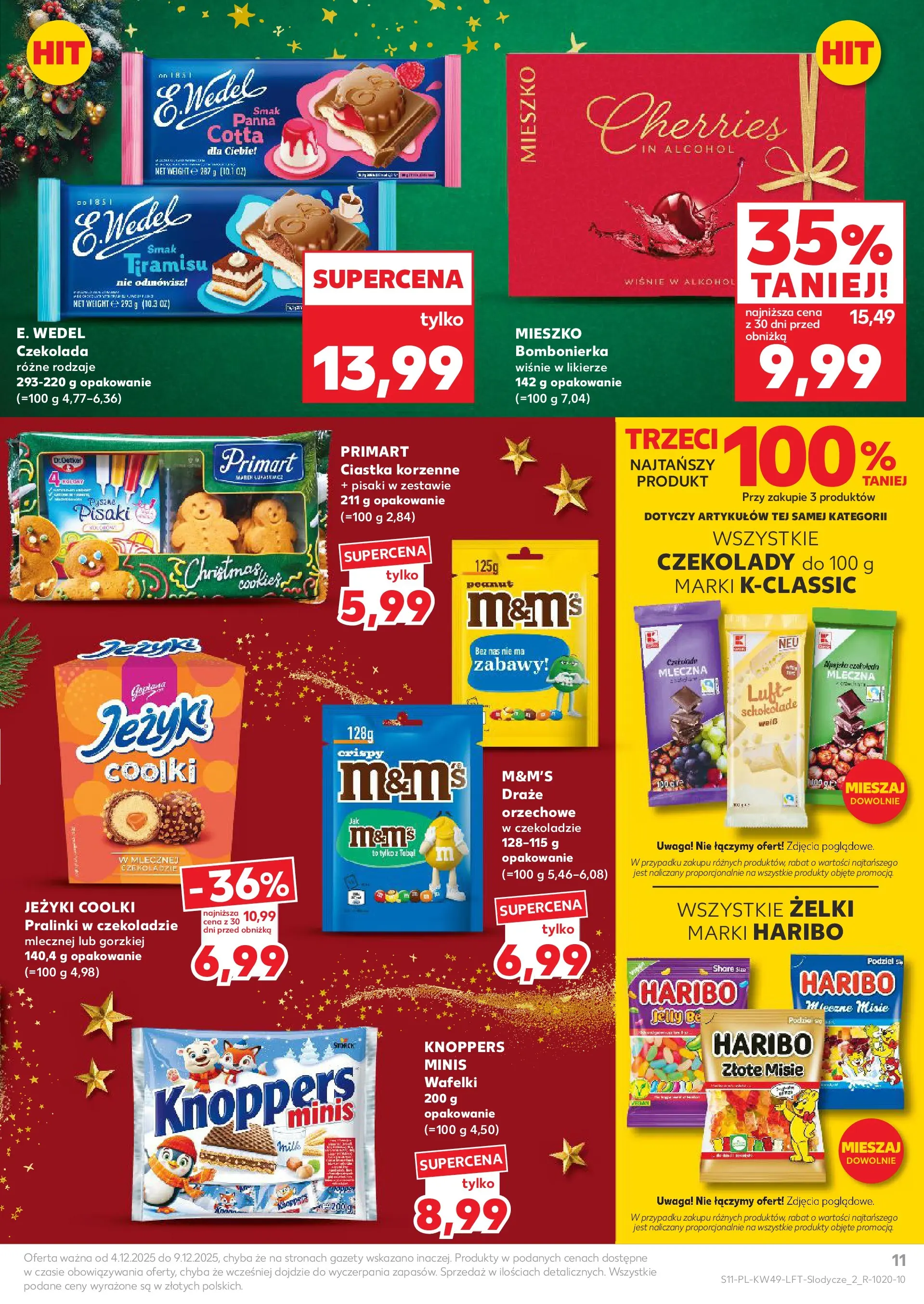 Kaufland gazetka od 04.12.2025 - od jutra PDF | Strona: 11 | Produkty: M&M's, Bombonierka, Wiśnie, Alkohol