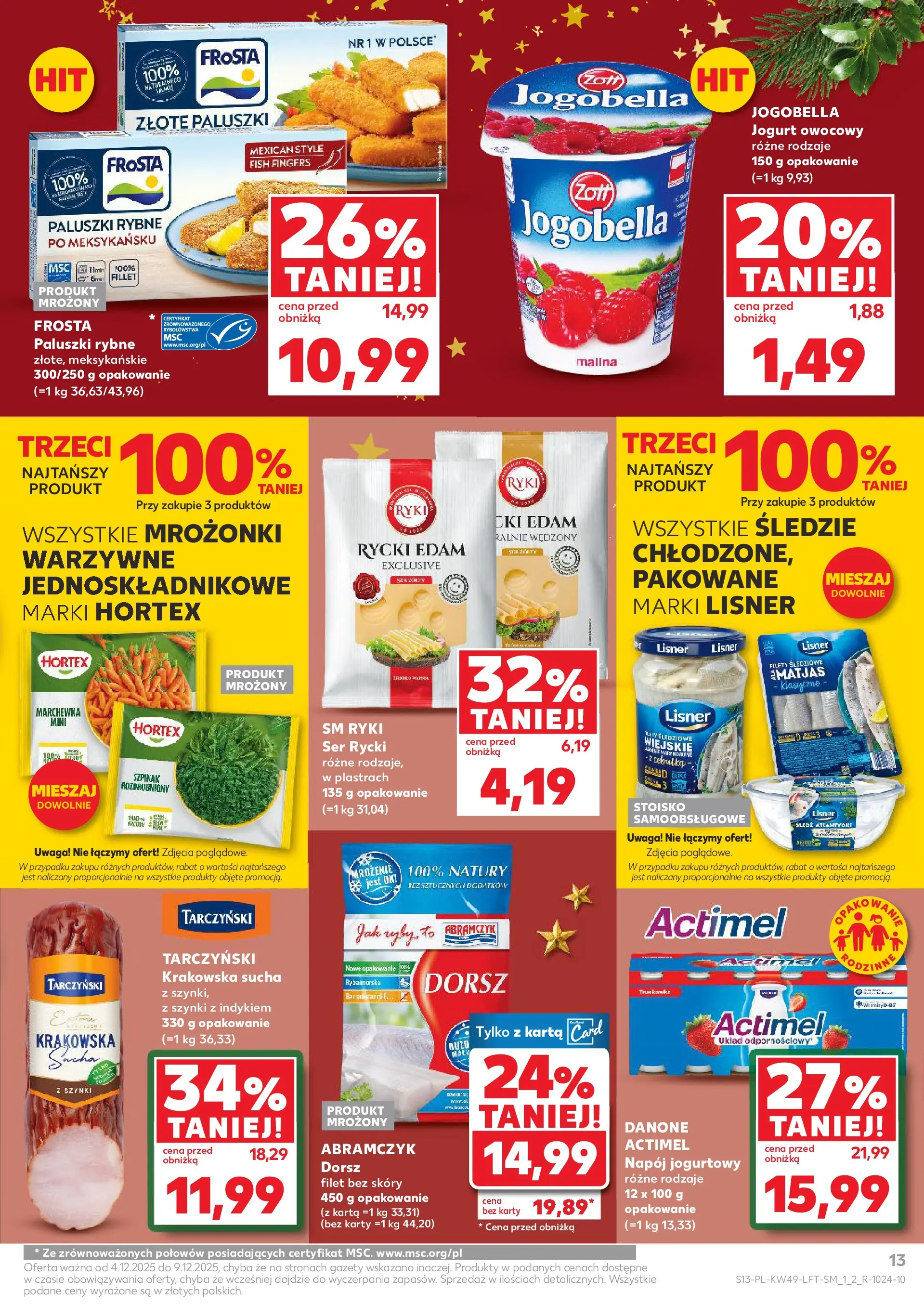 Kaufland gazetka od 04.12.2025 - od jutra PDF | Strona: 13 | Produkty: Malina, Paluszki, Ser, Jogurt