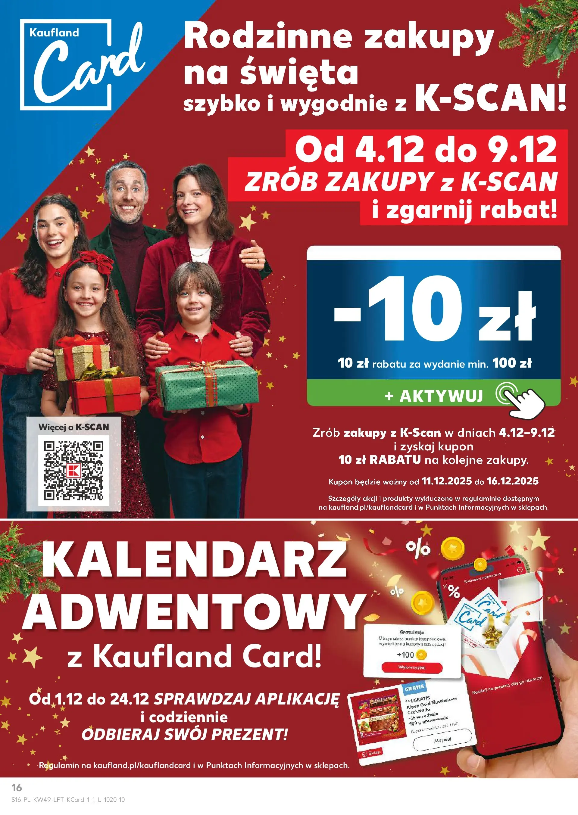 Kaufland gazetka od 04.12.2025 - od jutra PDF | Strona: 16 | Produkty: Kalendarz adwentowy, Kalendarz, Czekolada