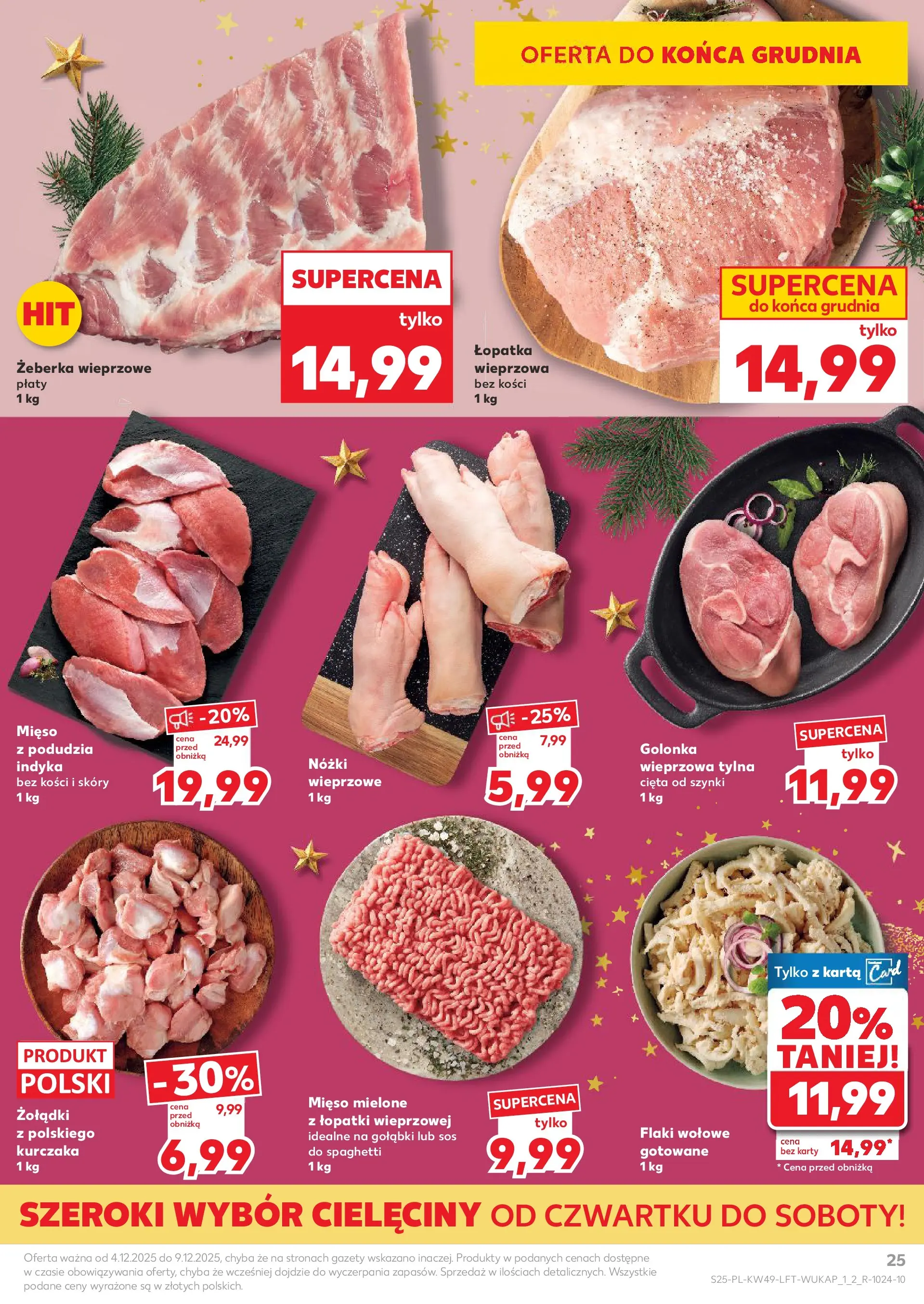 Kaufland gazetka od 04.12.2025 - od jutra PDF | Strona: 25 | Produkty: Mięso mielone, Flaki, Flaki wołowe, Sos
