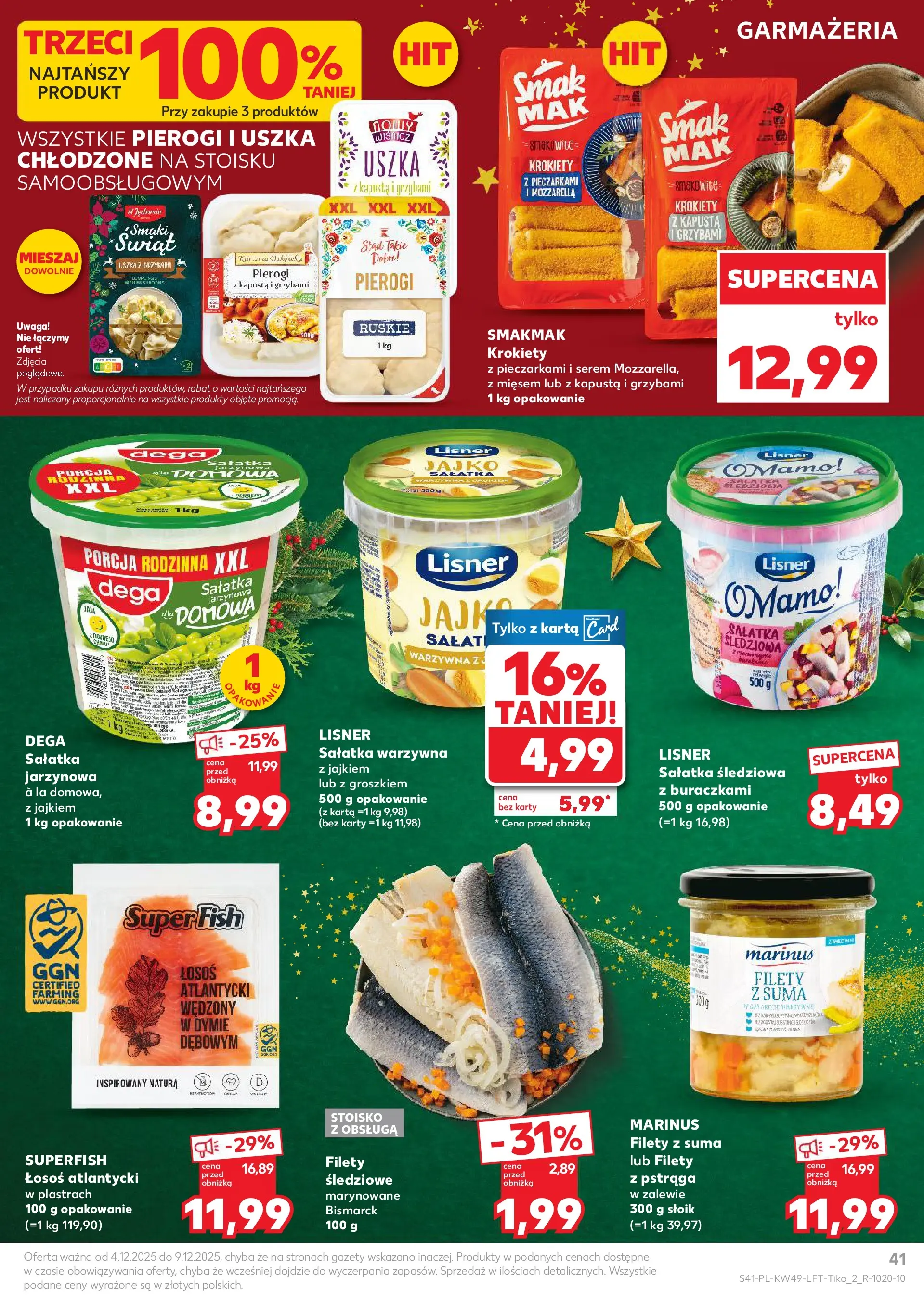 Kaufland gazetka od 04.12.2025 - od jutra PDF | Strona: 41 | Produkty: Kapusta, Karta, Pierogi, Krokiety