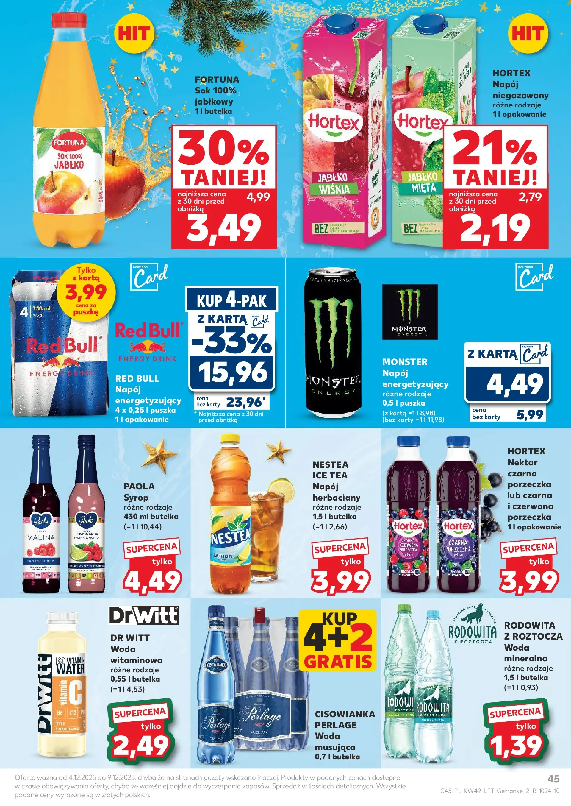 Kaufland gazetka od 04.12.2025 - od jutra PDF | Strona: 45 | Produkty: Syrop, Mięta, Porzeczka, Sok