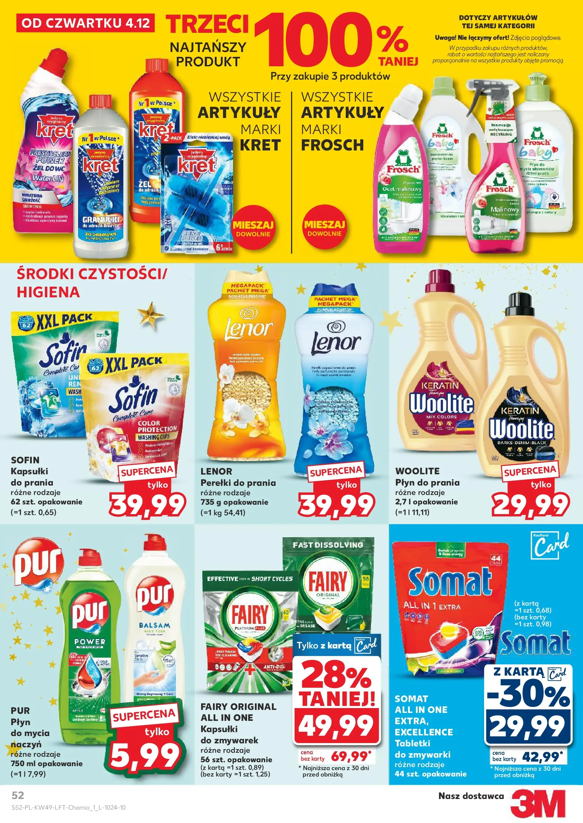 Kaufland gazetka od 04.12.2025 - od jutra PDF | Strona: 52 | Produkty: Karta, Ocet, Fairy