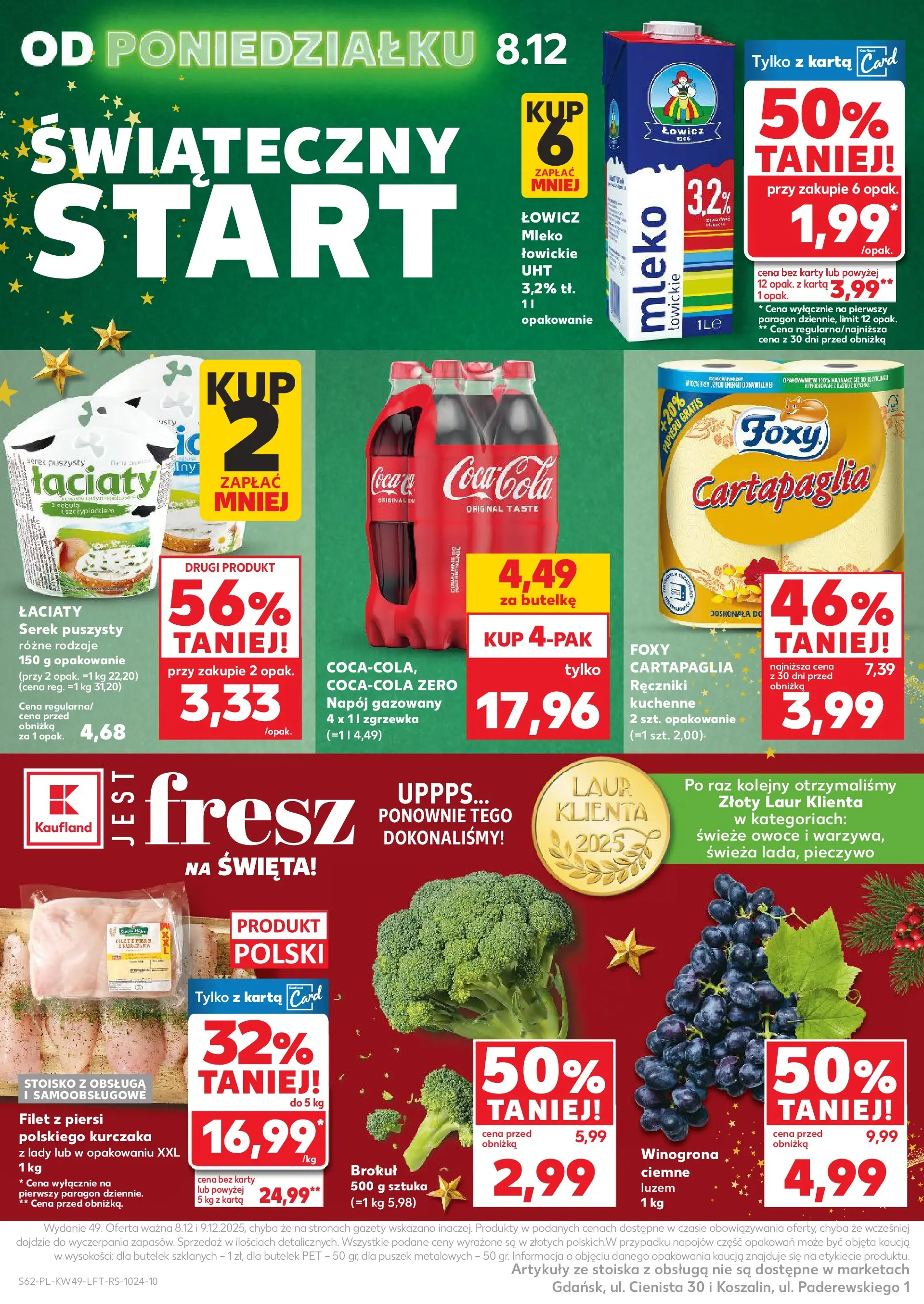 Kaufland gazetka od 04.12.2025 - od jutra PDF | Strona: 62 | Produkty: Pieczywo, Brokuł, Piersi, Owoce