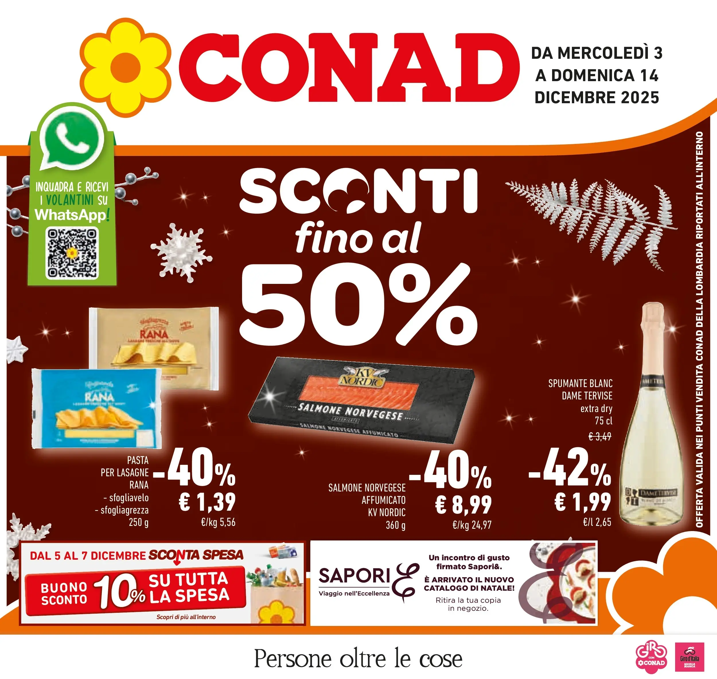 Volantino Conad dal 02/12/2025 > Anteprima | Pagina: 1 | Prodotti: Salmone, Pasta, Spumante