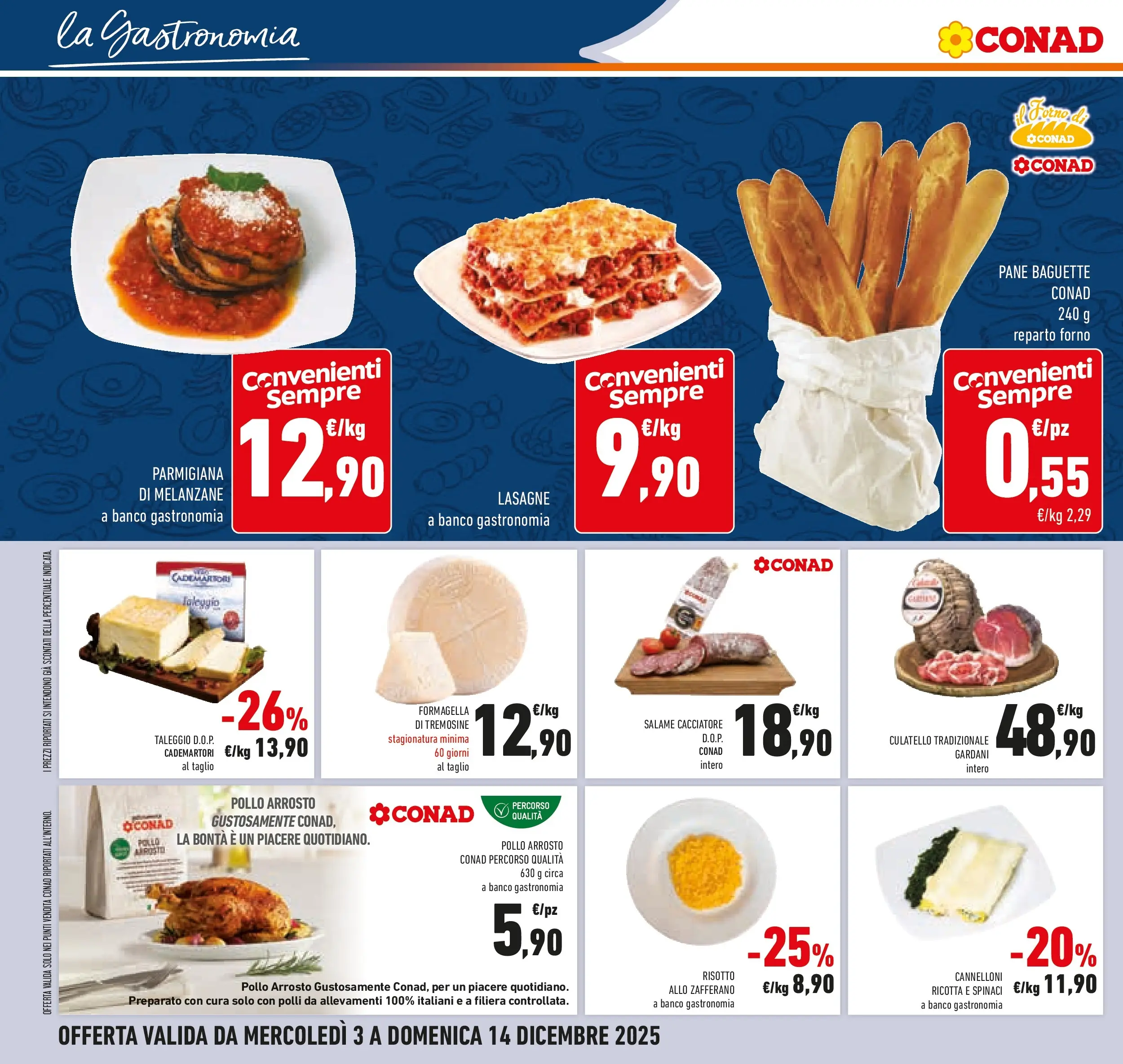 Volantino Conad dal 02/12/2025 > Anteprima | Pagina: 26 | Prodotti: Pane, Pollo, Spinaci, Forno