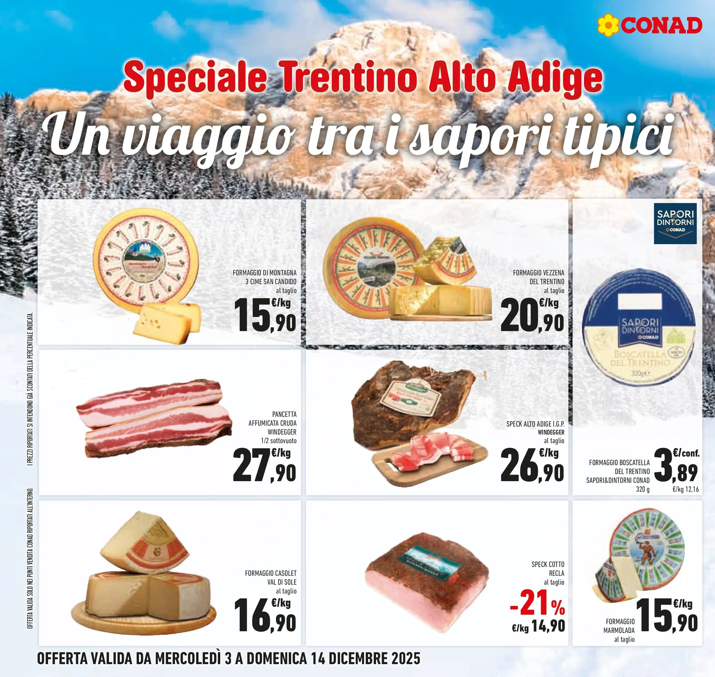 Volantino Conad dal 02/12/2025 > Anteprima | Pagina: 28 | Prodotti: Speck, Pancetta, Formaggio