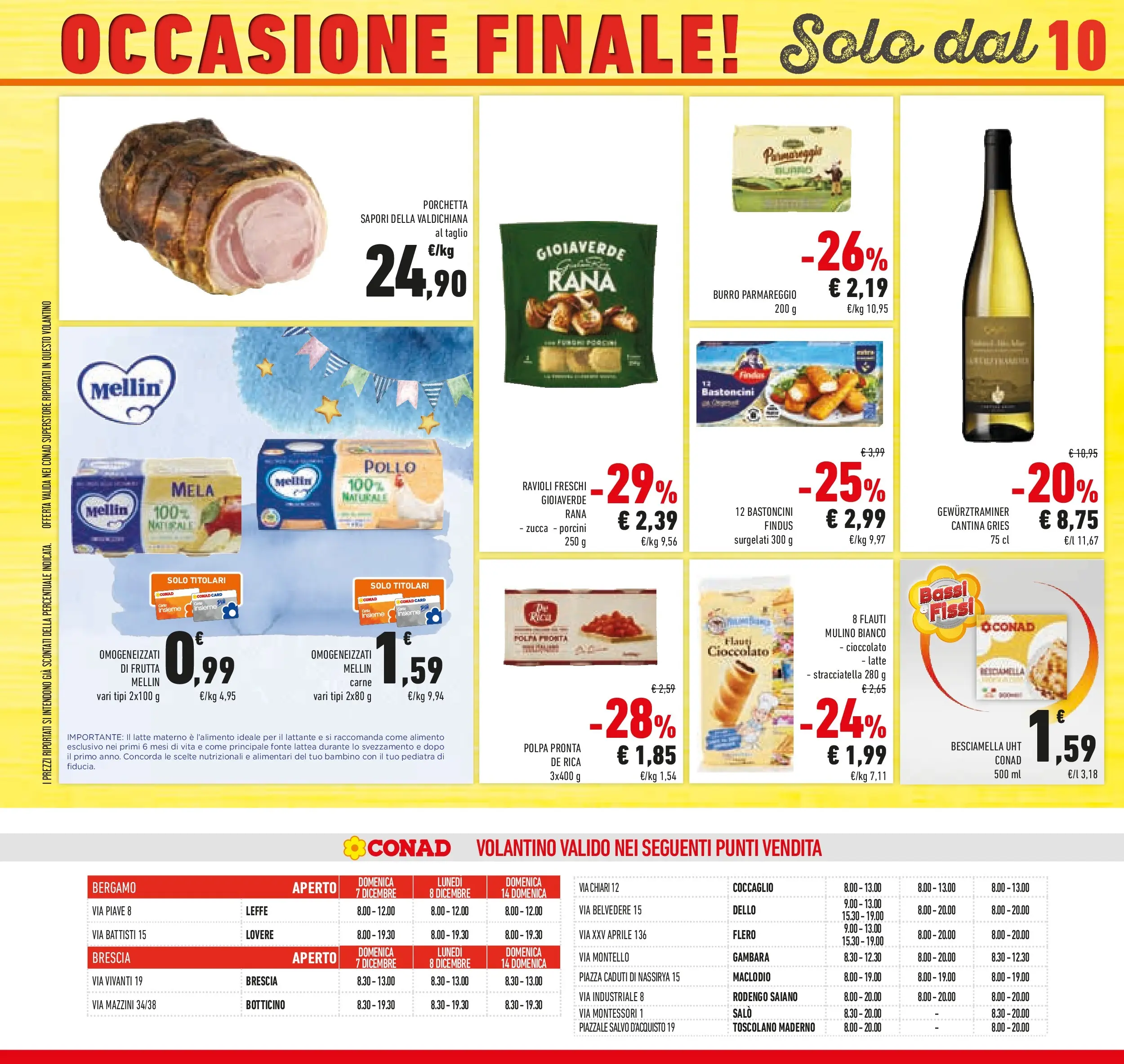 Volantino Conad dal 02/12/2025 > Anteprima | Pagina: 42 | Prodotti: Frutta, Latte, Burro, Ravioli