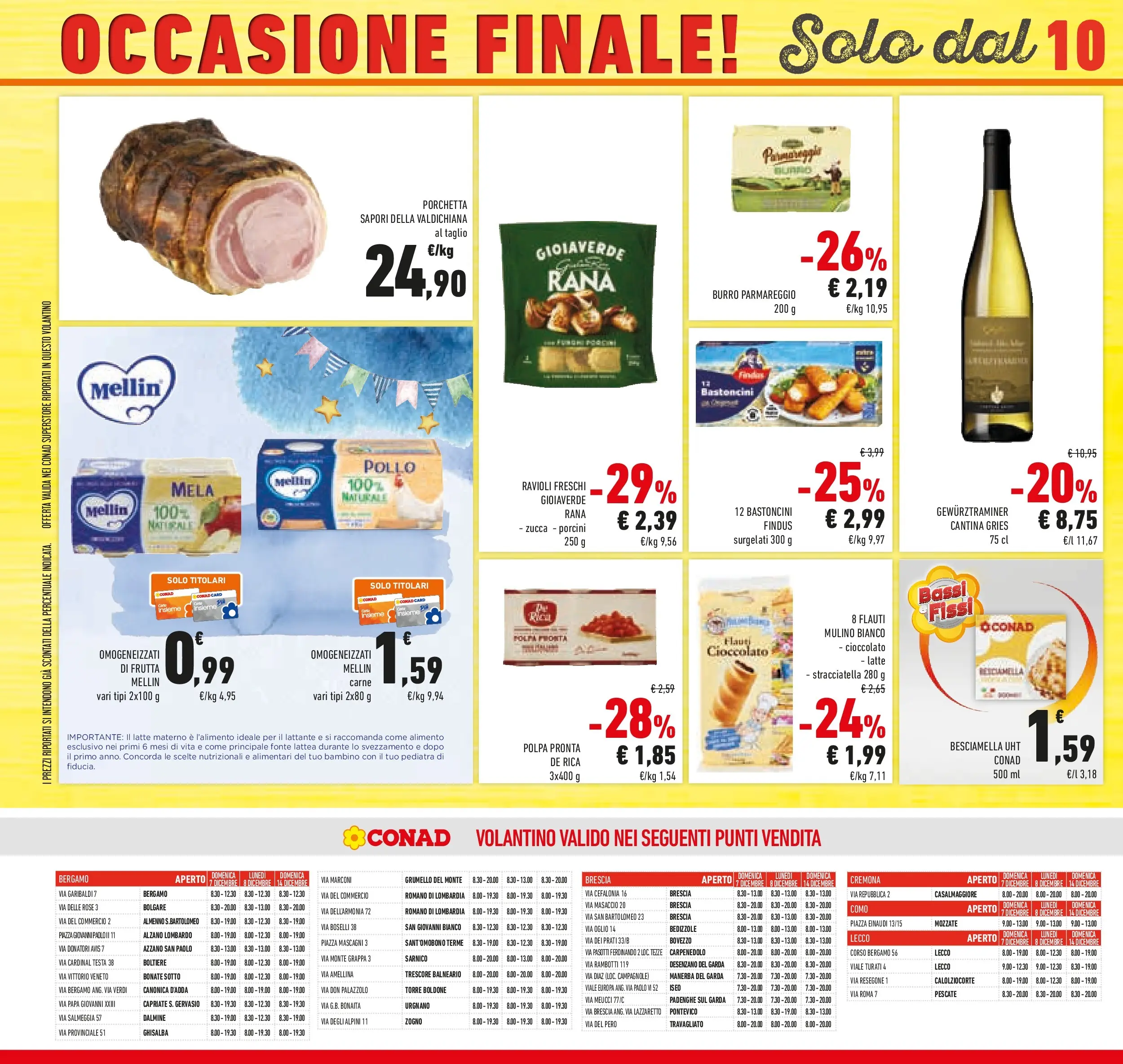 Volantino Conad dal 02/12/2025 > Anteprima | Pagina: 42 | Prodotti: Porchetta, Pollo, Zucca, Stracciatella