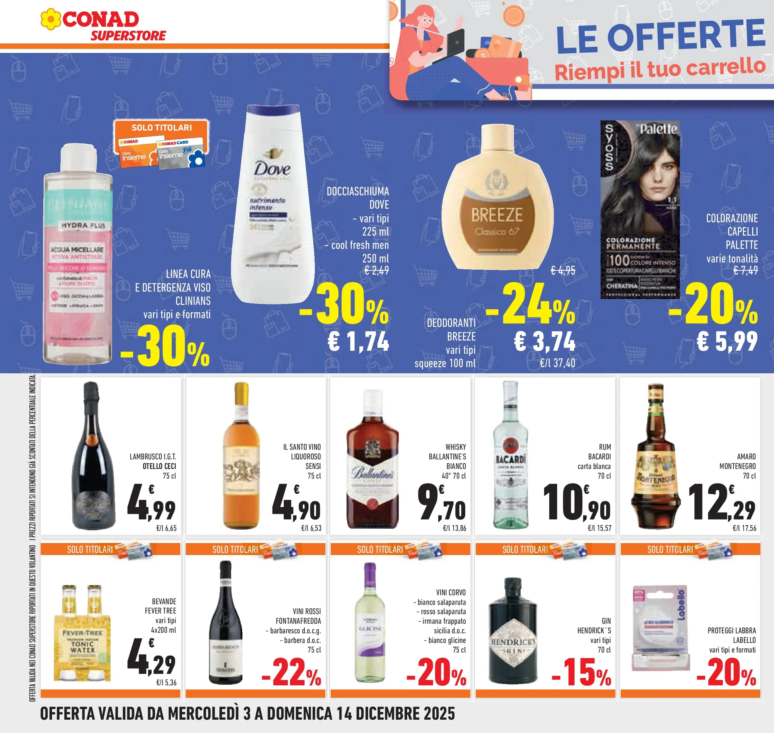 Volantino Conad dal 02/12/2025 > Anteprima | Pagina: 26 | Prodotti: Gin, Vino, Rum, Amaro