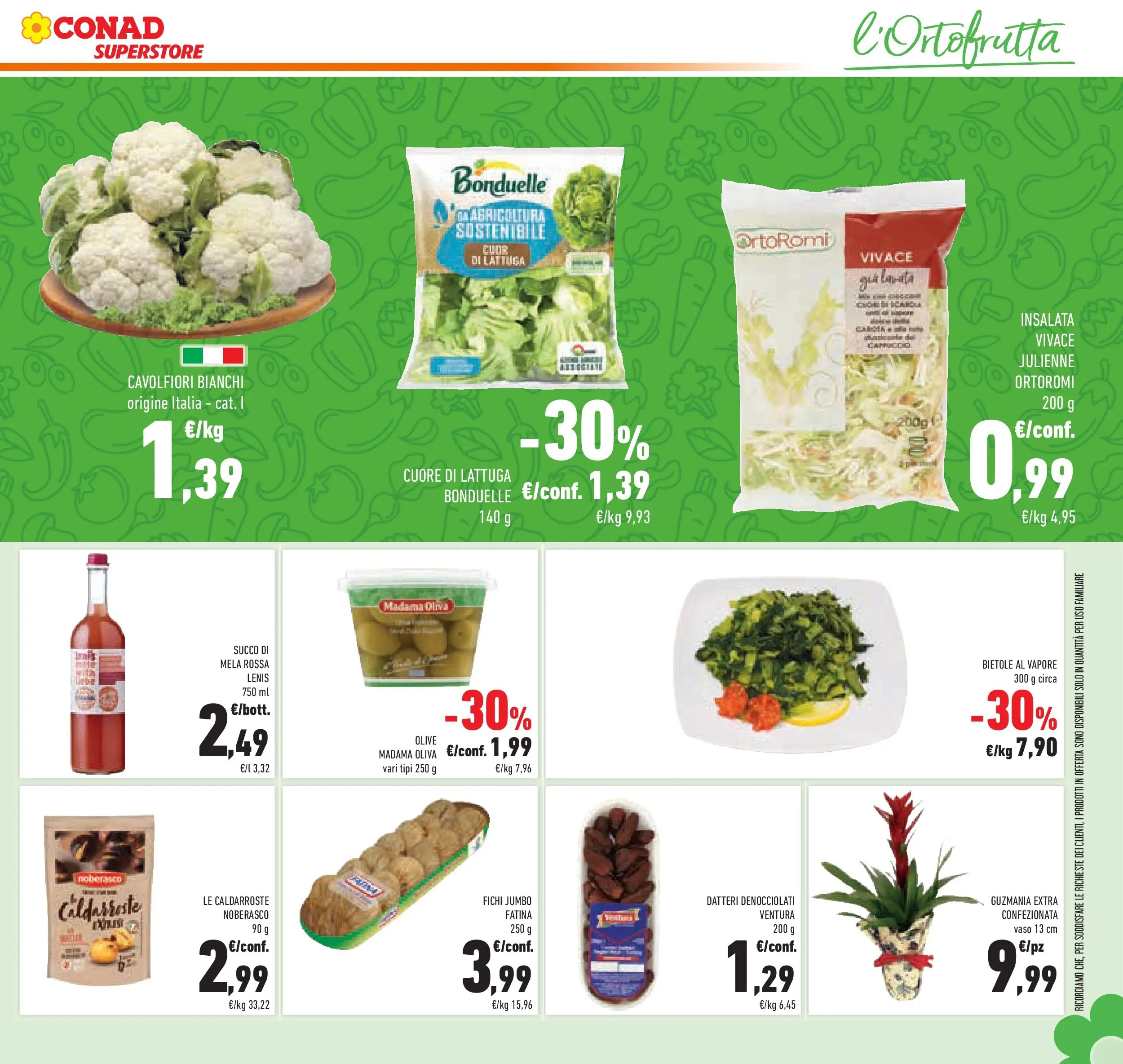 Volantino Conad dal 02/12/2025 > Anteprima | Pagina: 33 | Prodotti: Succo, Insalata, Olive, Lattuga
