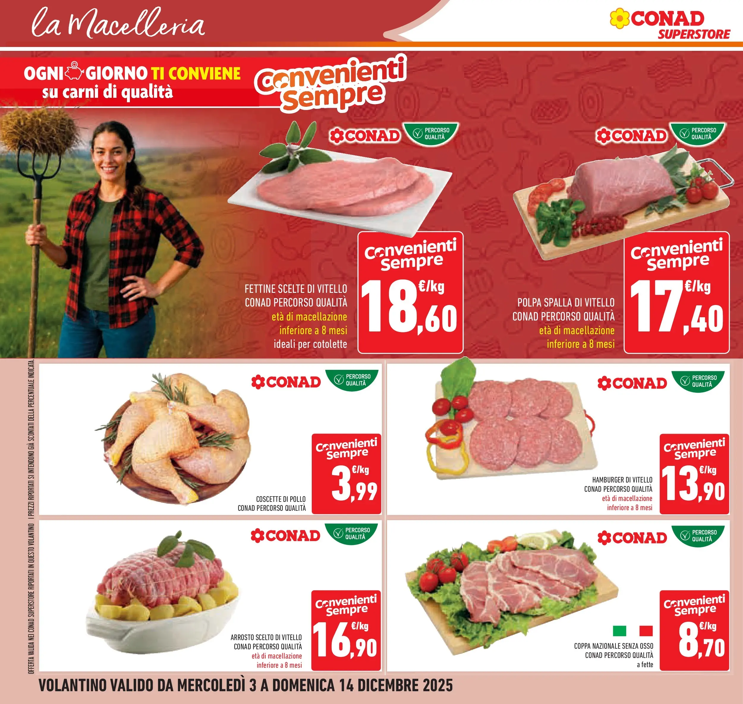 Volantino Conad dal 02/12/2025 > Anteprima | Pagina: 34 | Prodotti: Arrosto, Pollo, Vitello, Hamburger