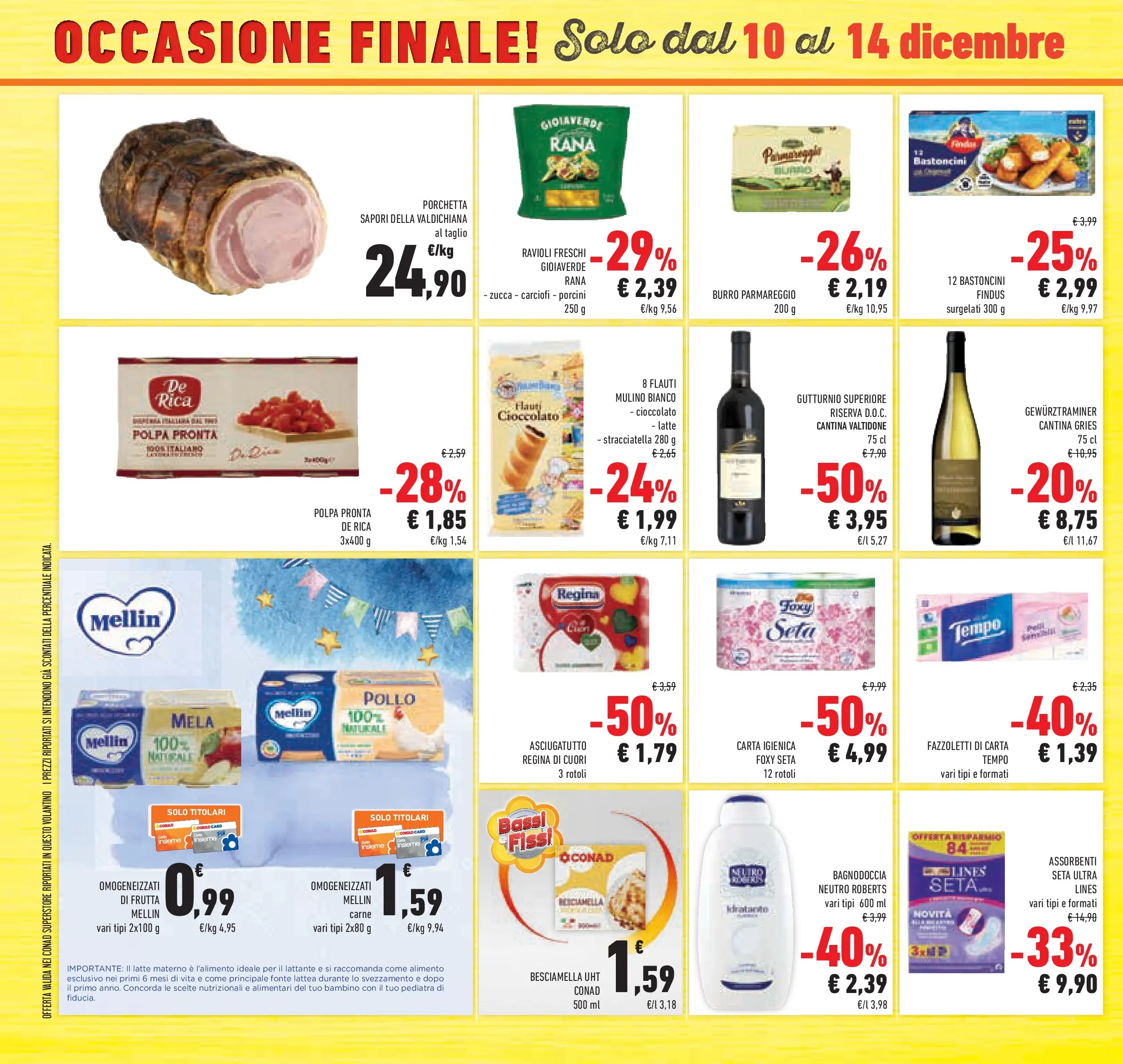 Volantino Conad dal 02/12/2025 > Anteprima | Pagina: 48 | Prodotti: Cioccolato, Latte, Zucca, Besciamella