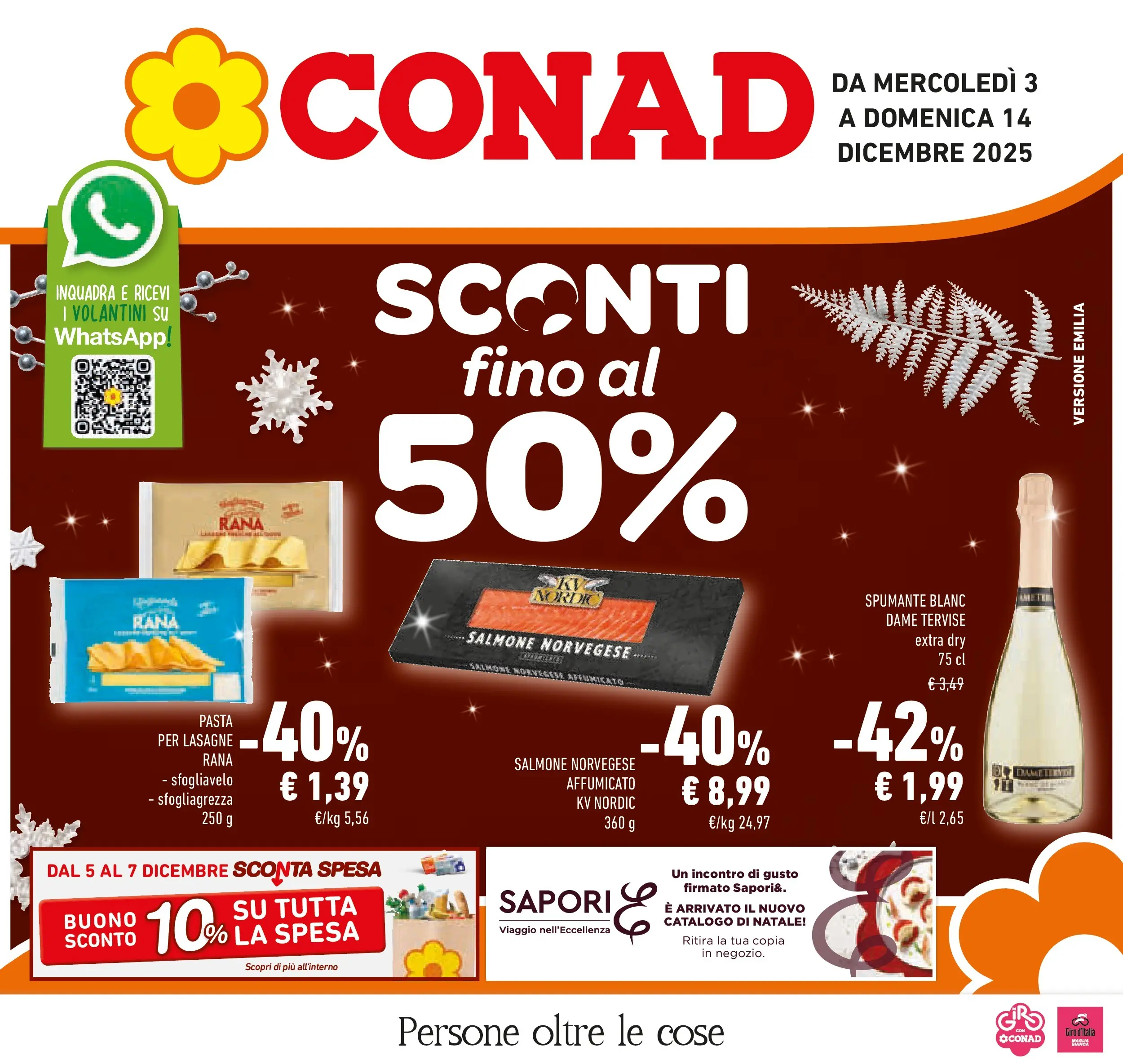 Volantino Conad dal 03/12/2025 > Anteprima | Pagina: 1 | Prodotti: Salmone, Pasta, Spumante