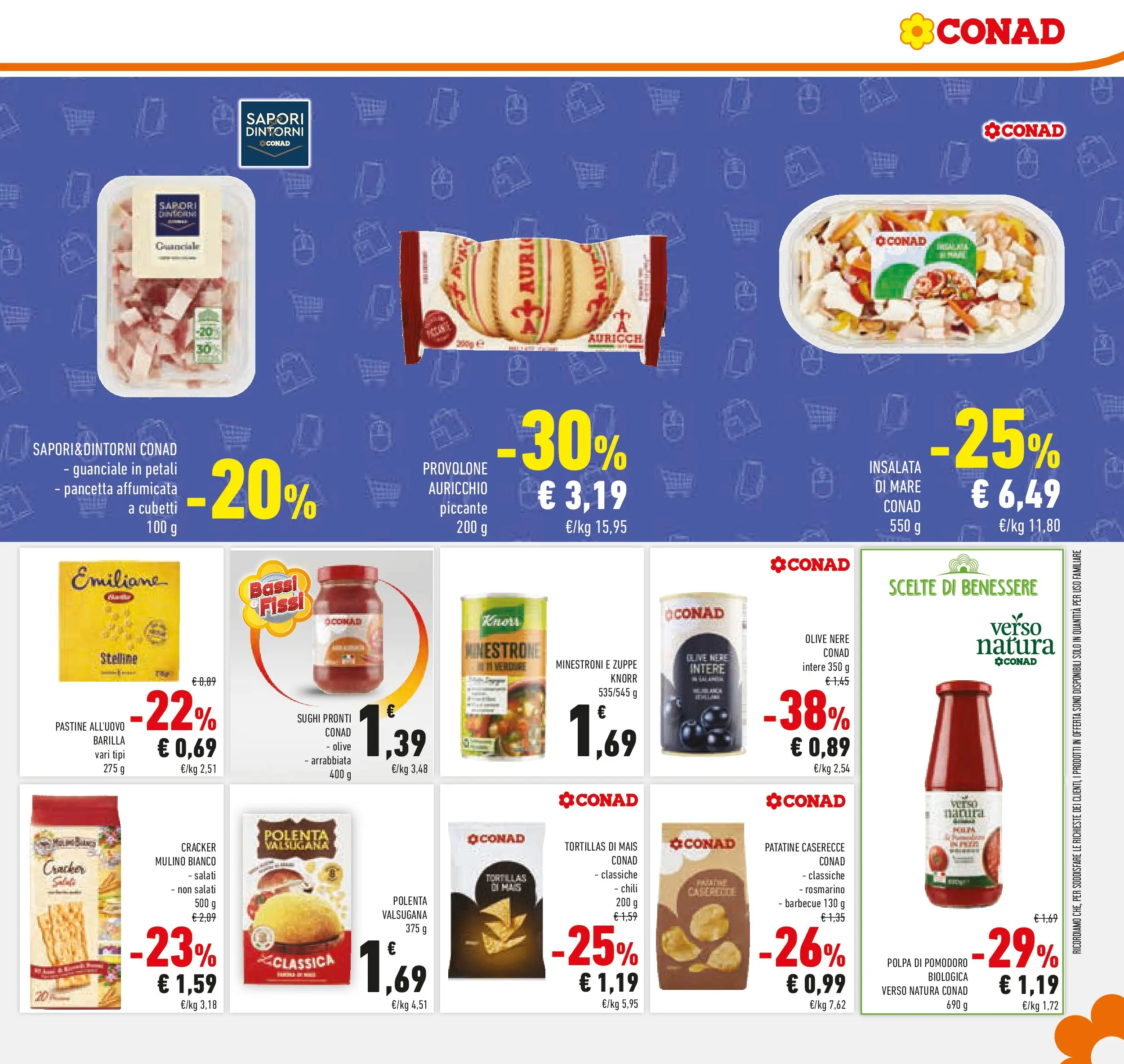 Volantino Conad dal 03/12/2025 > Anteprima | Pagina: 19 | Prodotti: Provolone, Pancetta, Insalata, Pasta