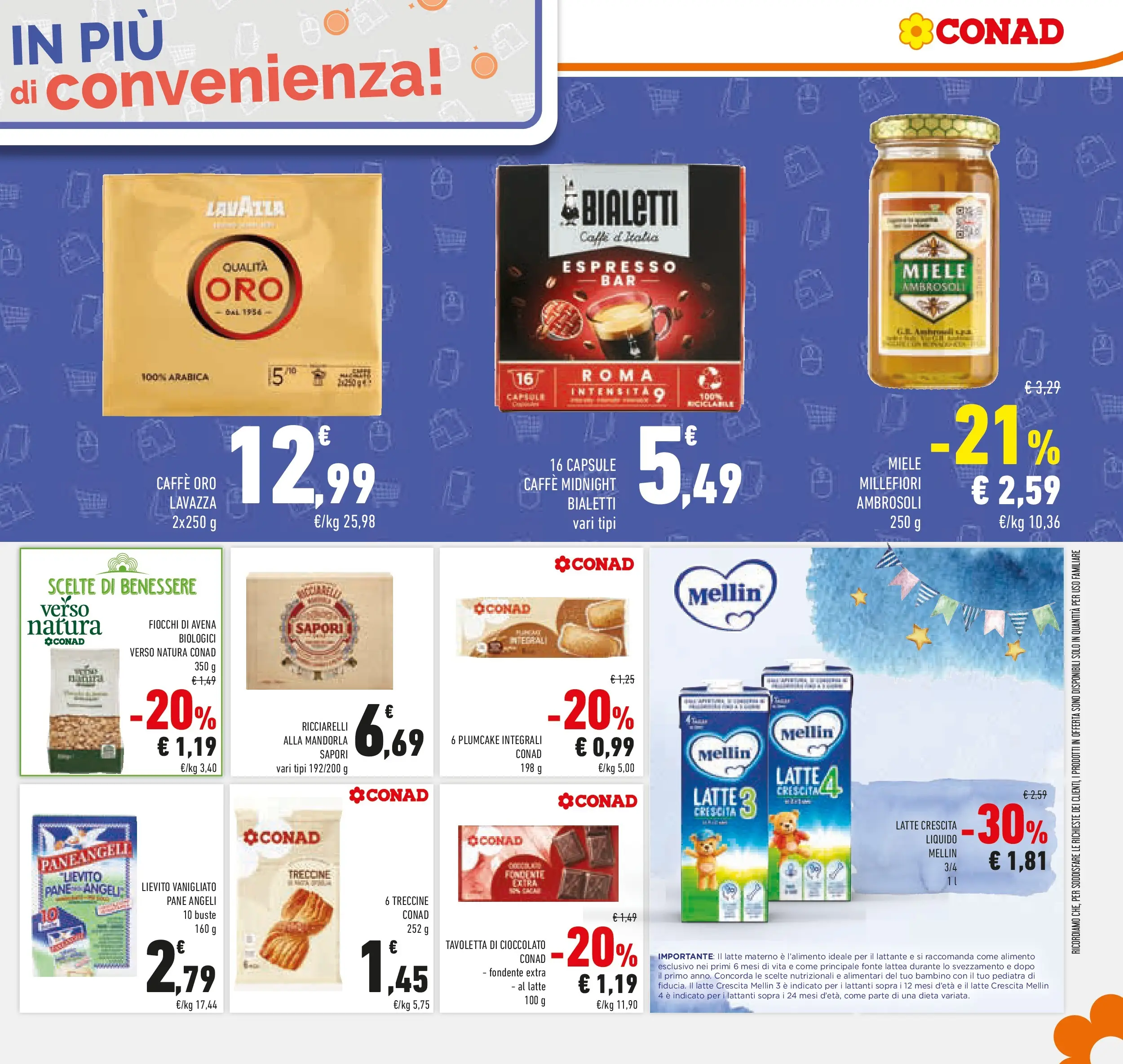 Volantino Conad dal 03/12/2025 > Anteprima | Pagina: 21 | Prodotti: Pane, Cioccolato, Latte, Miele