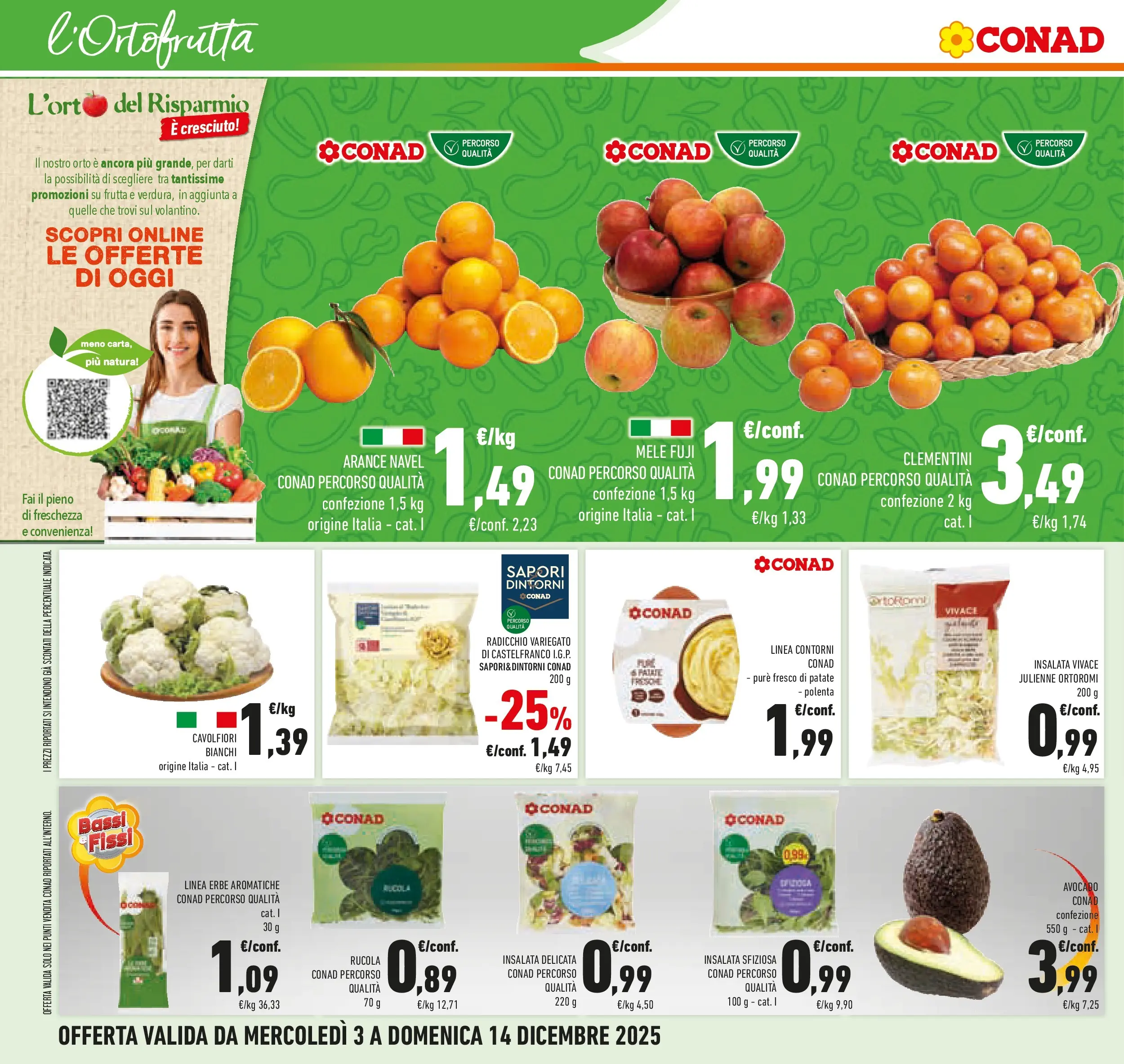 Volantino Conad dal 03/12/2025 > Anteprima | Pagina: 26 | Prodotti: Mele, Arance, Avocado, Frutta