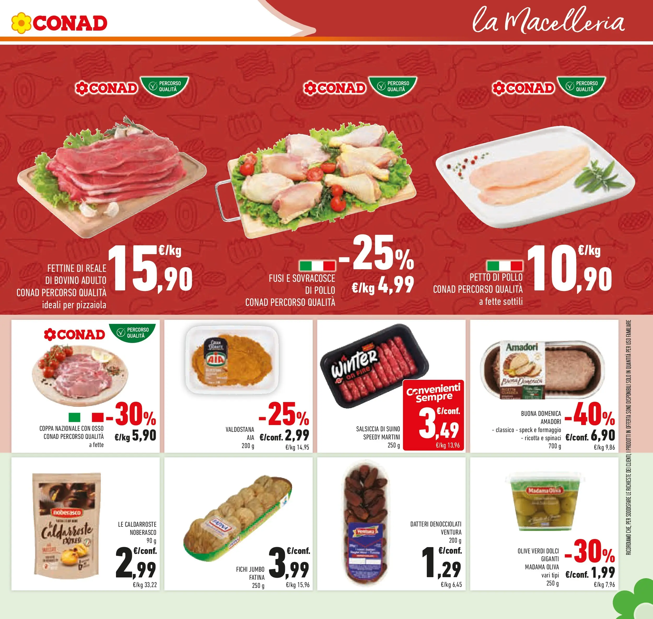 Volantino Conad dal 03/12/2025 > Anteprima | Pagina: 27 | Prodotti: Petto di Pollo, Pollo, Salsiccia, Spinaci