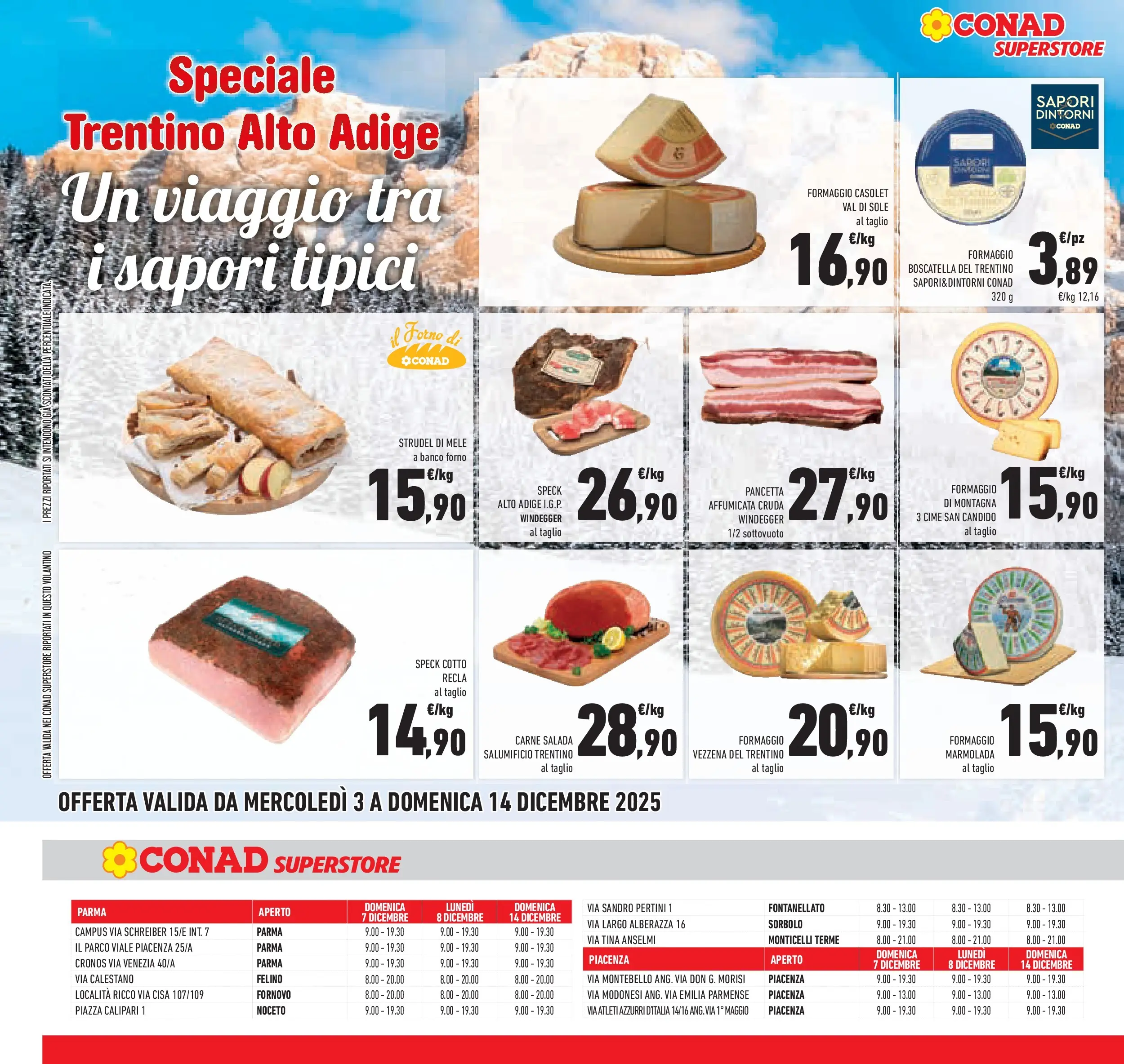 Volantino Conad dal 02/12/2025 > Anteprima | Pagina: 30 | Prodotti: Speck, Mele, Formaggio, Forno