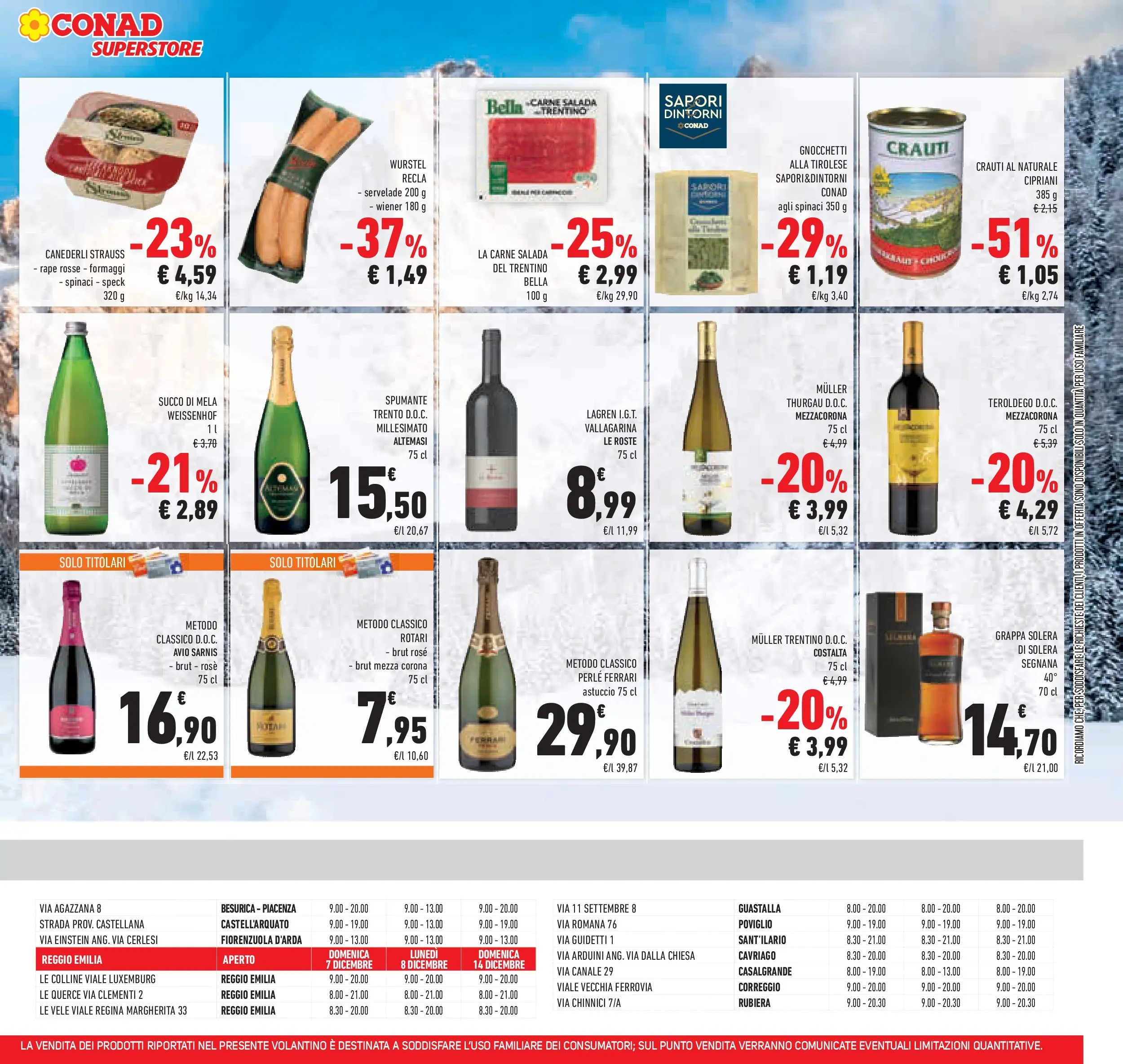 Volantino Conad dal 02/12/2025 > Anteprima | Pagina: 31 | Prodotti: Speck, Wurstel, Spumante, Gnocchetti