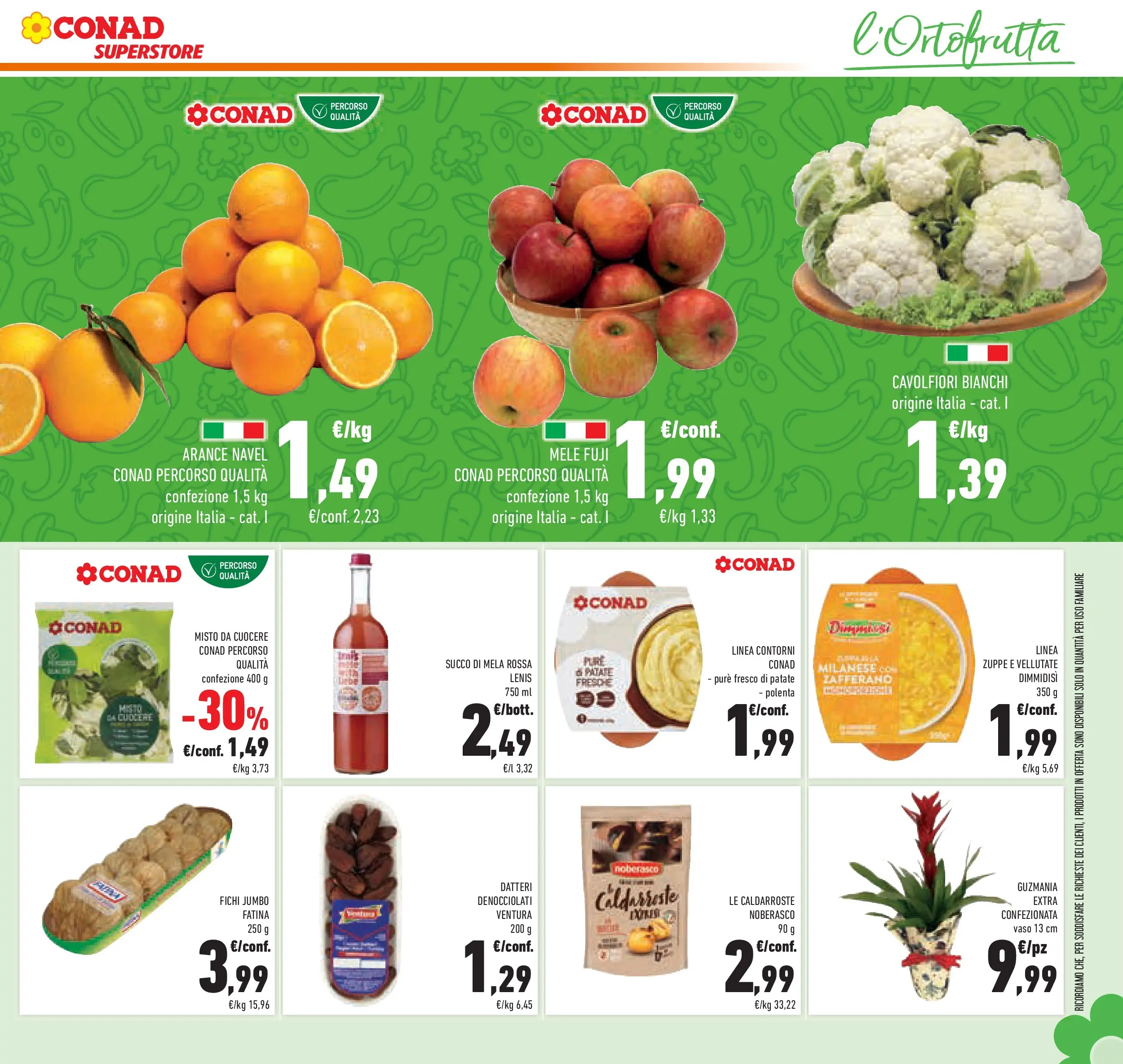 Volantino Conad dal 02/12/2025 > Anteprima | Pagina: 33 | Prodotti: Succo, Mele, Arance, Patate