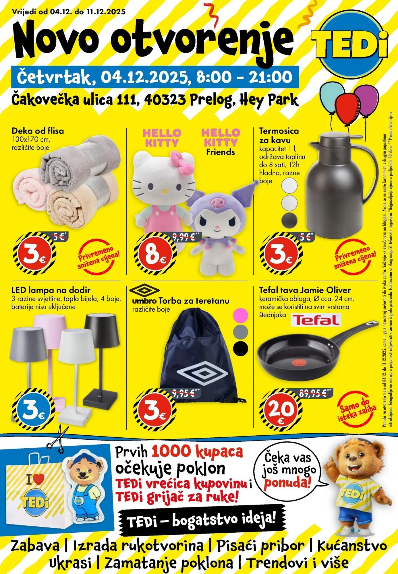 TEDi - TEDi katalog do 12.12.2025 novi od 03.12.2025 na listanje > letak digitalni | Stranica: 1 | Proizvodi: Baterije, Tava, Deka, Torba