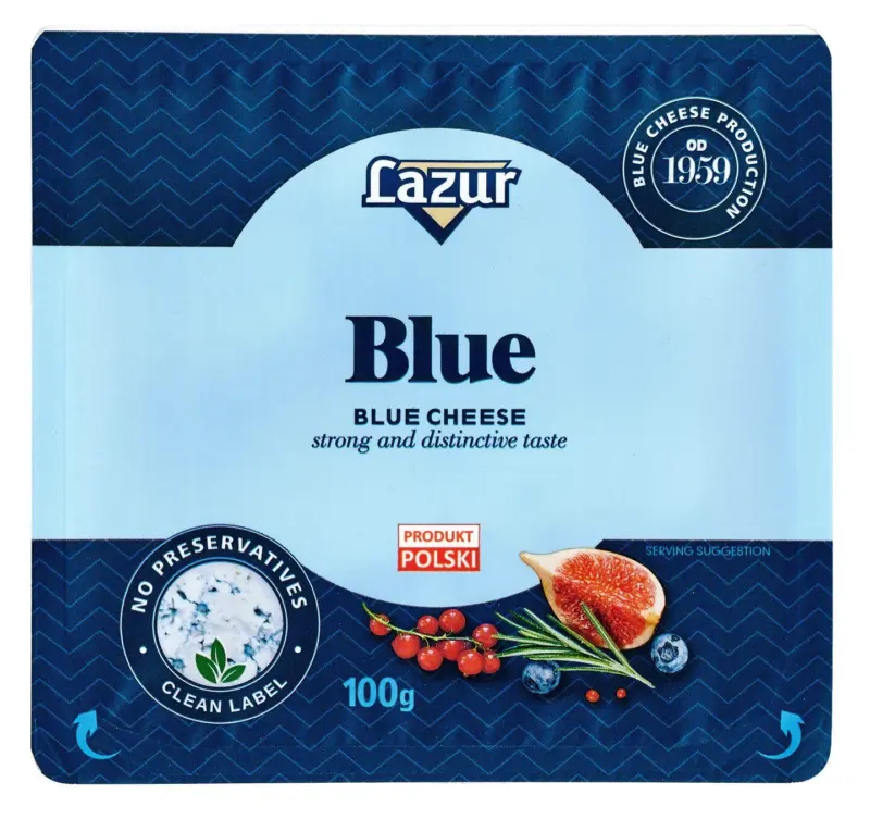 LAZUR Синьо сирене от свежата витрина