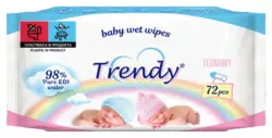 Trendy Бебешки влажни кърпички 72 бр.