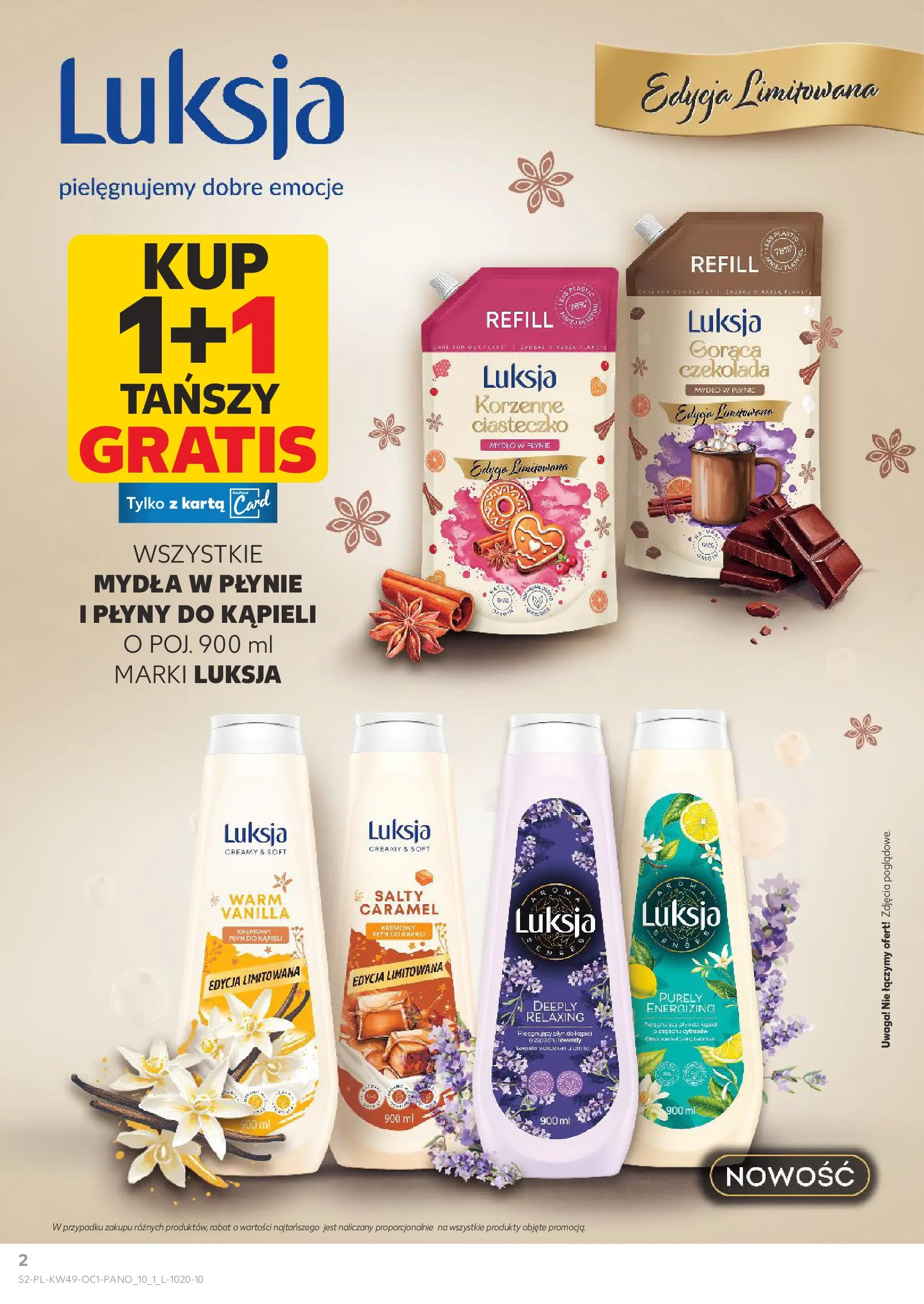 Kaufland gazetka - Drogeria od 04.12.2025 - od jutra PDF | Strona: 2 | Produkty: Karta, Płyn do kąpieli, Czekolada, Mydło