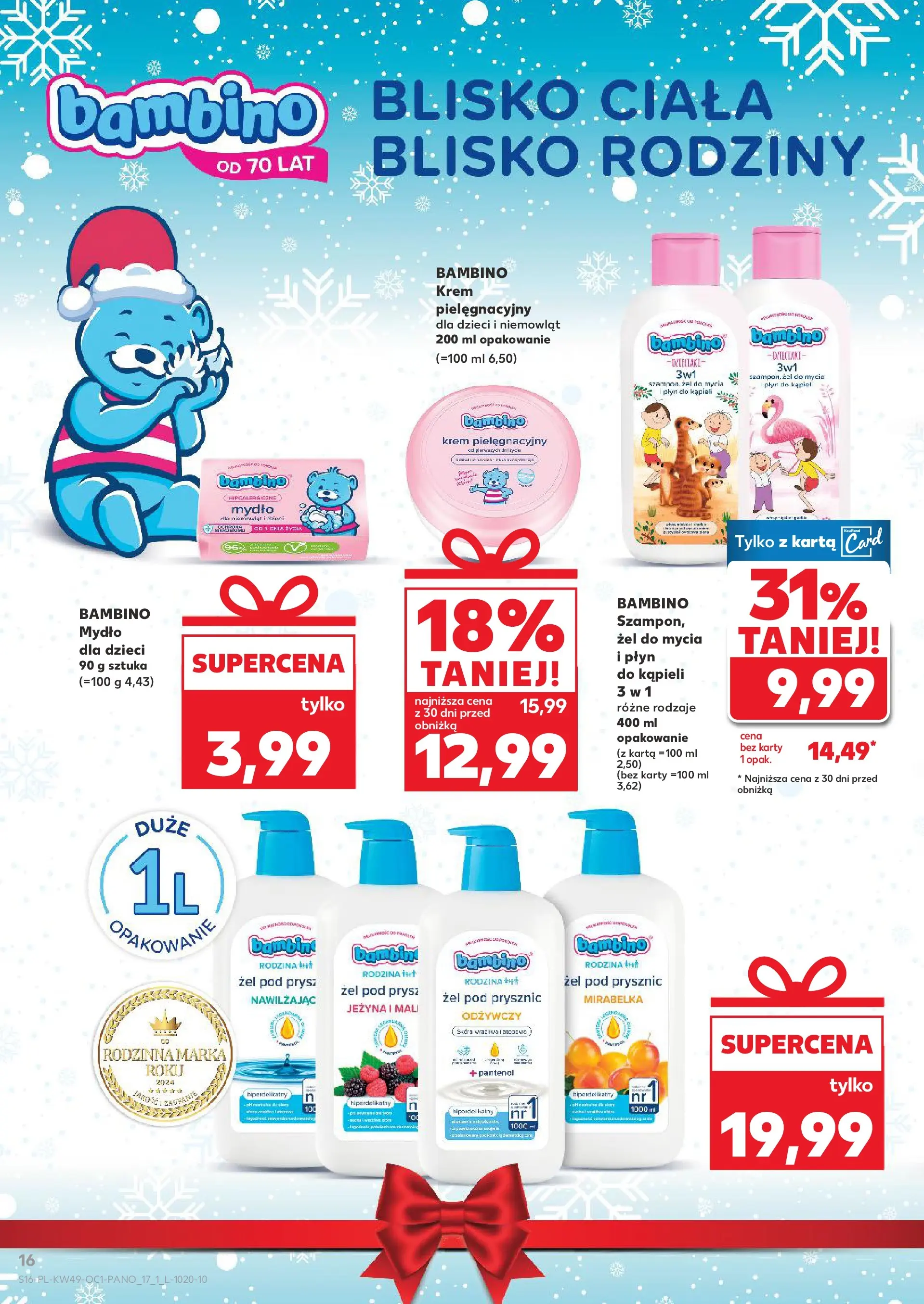 Kaufland gazetka - Drogeria od 04.12.2025 - od jutra PDF | Strona: 16 | Produkty: Karta, Prysznic, Żel pod prysznic, Krem
