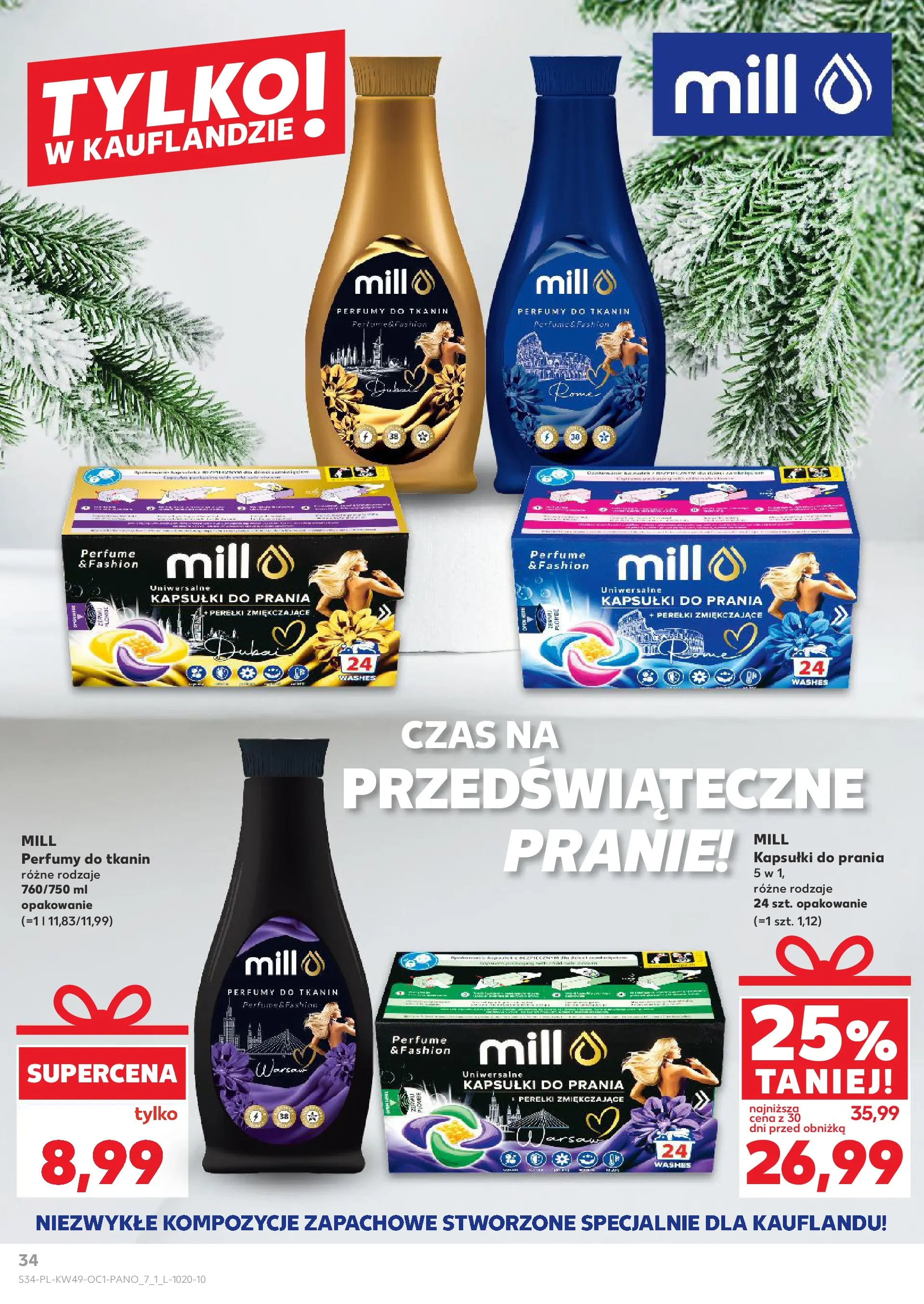 Kaufland gazetka - Drogeria od 04.12.2025 - od jutra PDF | Strona: 34 | Produkty: Perfumy, Kapsułki do prania