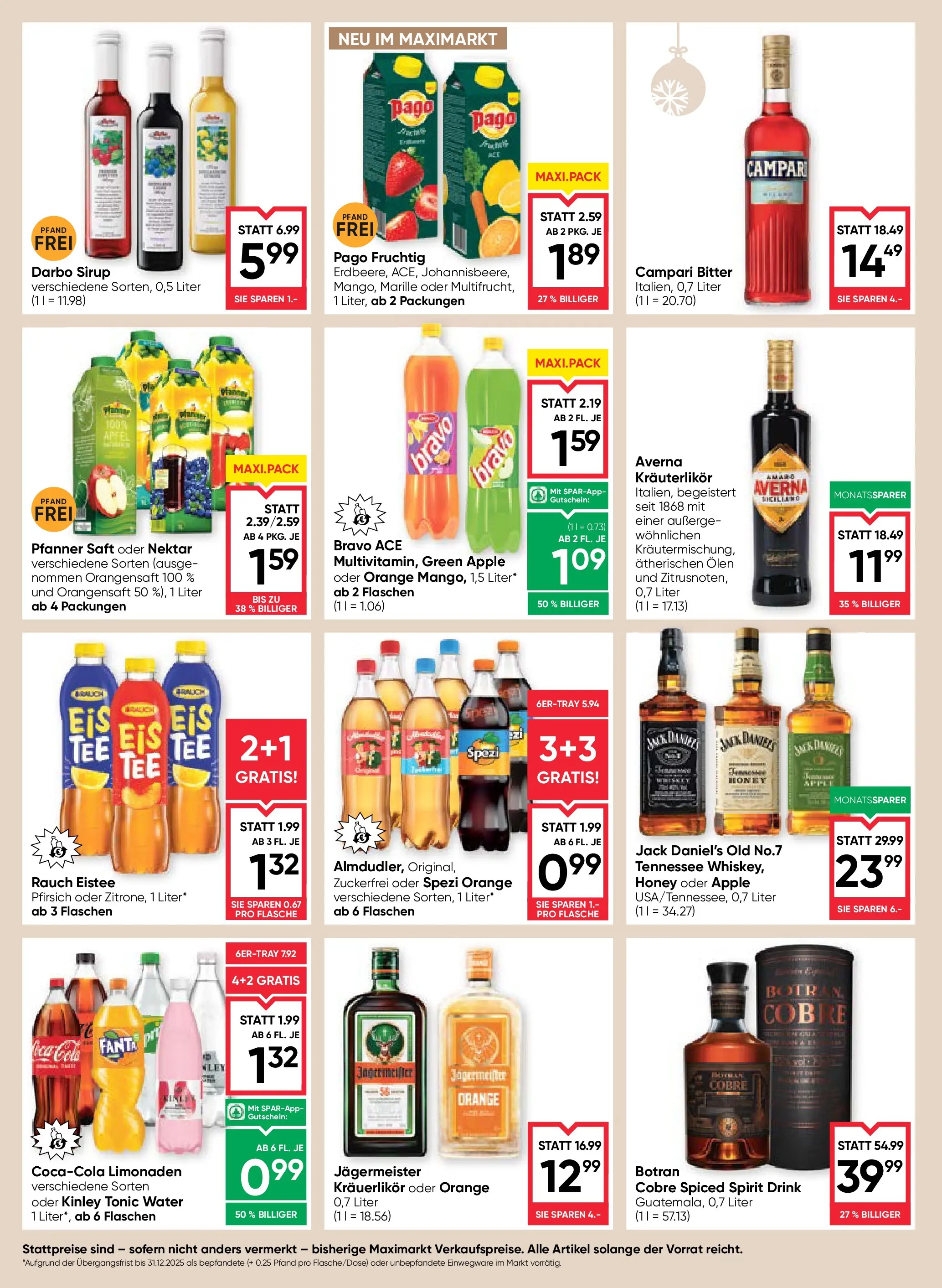 Maximarkt Anif von 04.12.2025 - Aktuelle Angebote | Seite: 14 | Produkte: Pfirsich, Nauriit, Saft, Äpfel