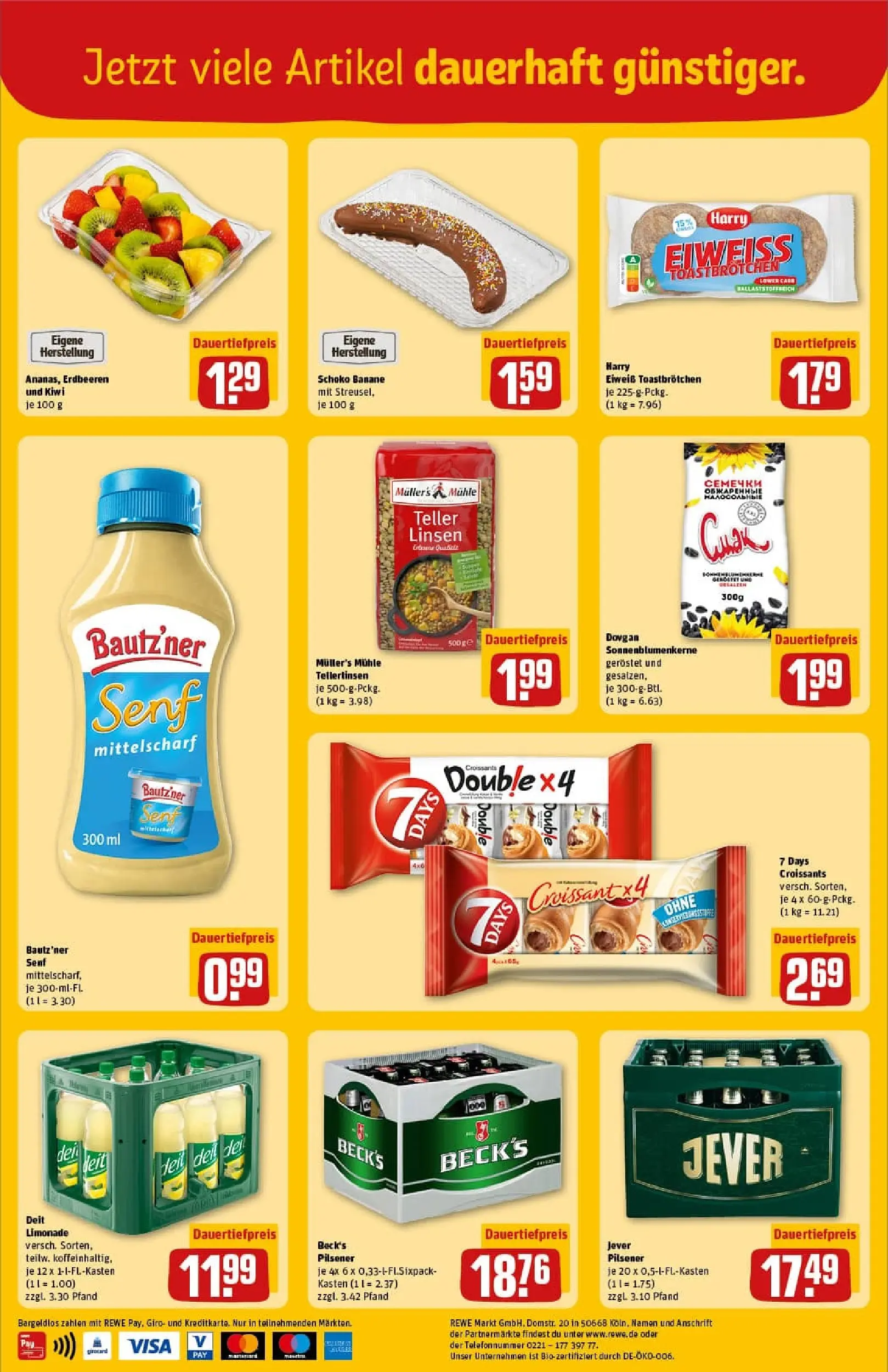 REWE Prospekt ab 01.12.2025 zum Blättern » Angebote | Seite: 4 | Produkte: POM-BÄR, Zucker, Salami, Pizza